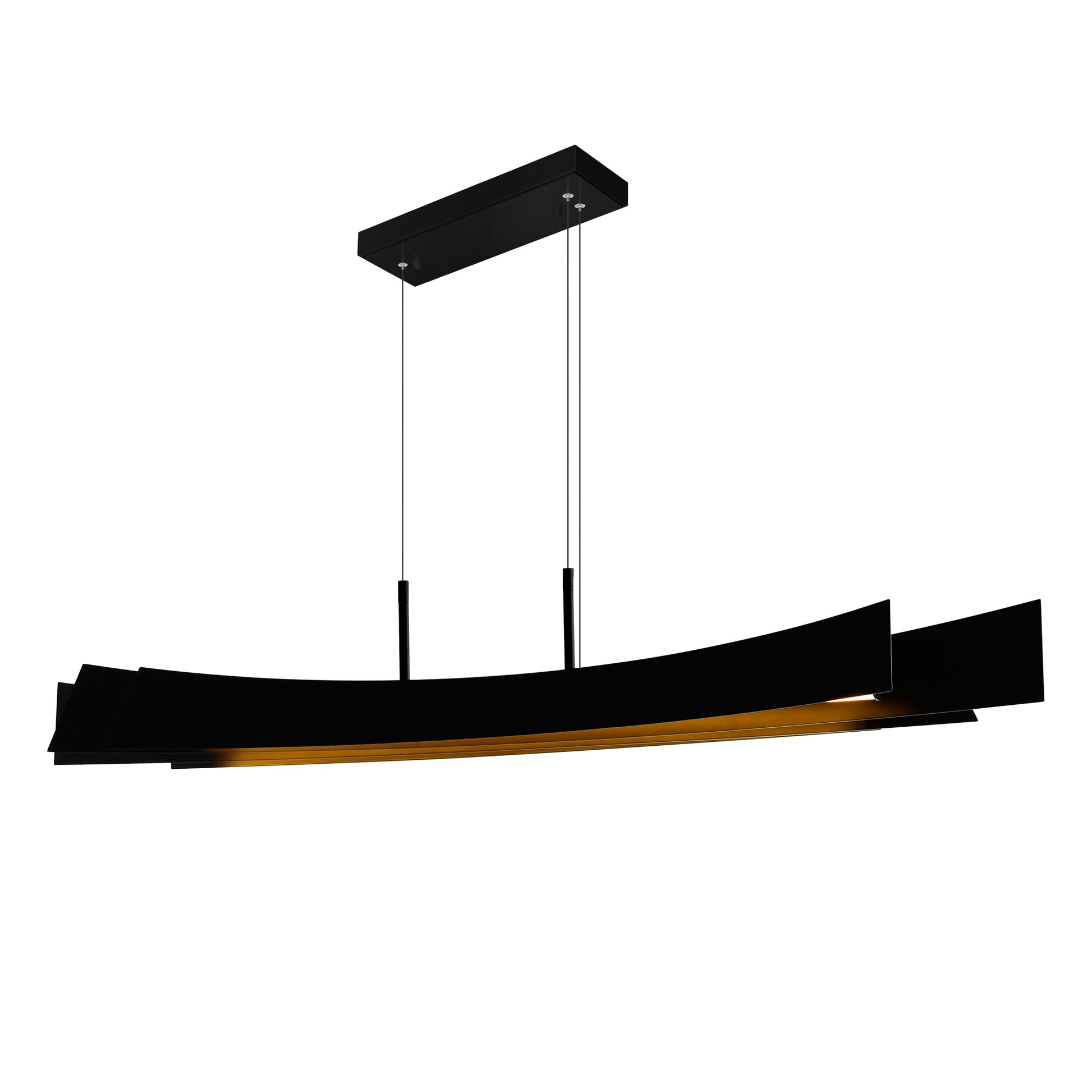 Candora Integrated LED 50in Black Chandelier - CWI Lighting