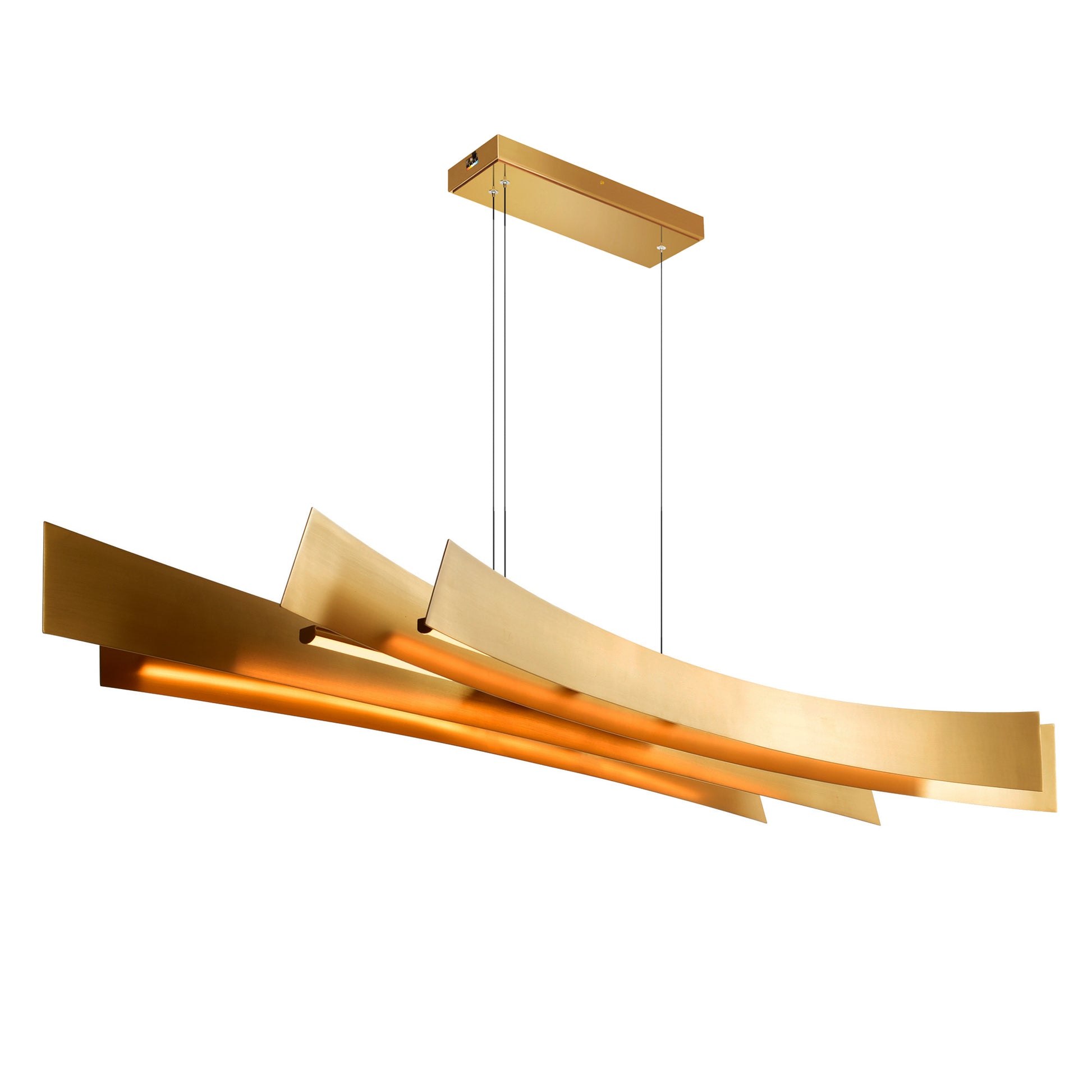 Candora Integrated LED 50in Brass Chandelier - CWI Lighting