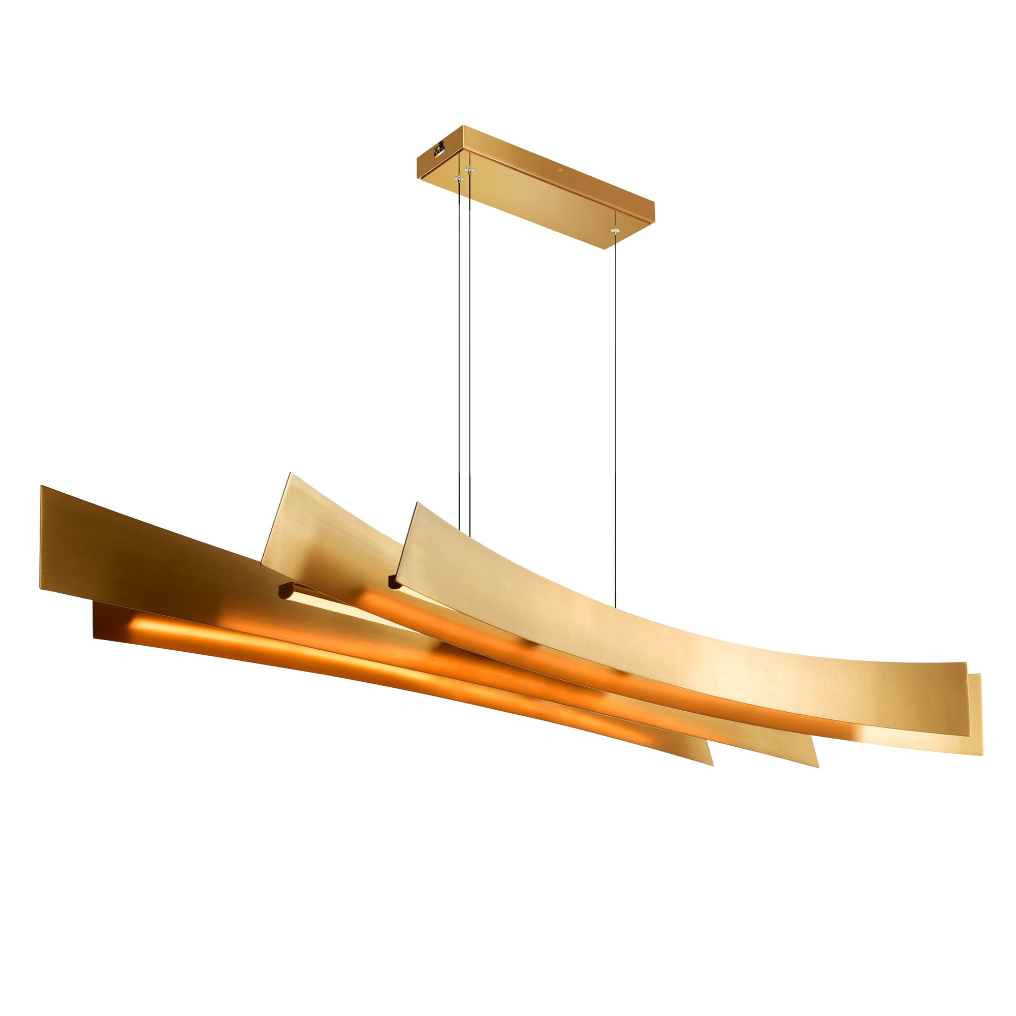 Candora Integrated LED 50in Brass Chandelier - CWI Lighting