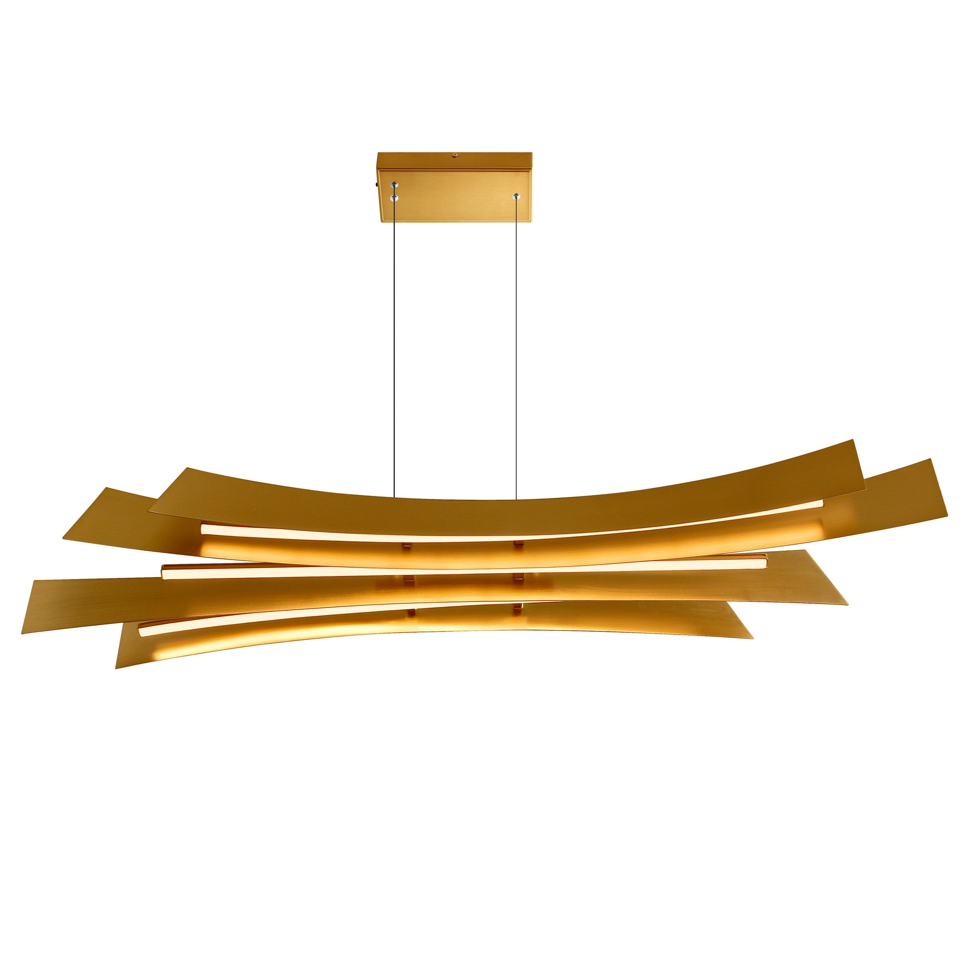 Candora Integrated LED 50in Brass Chandelier - CWI Lighting