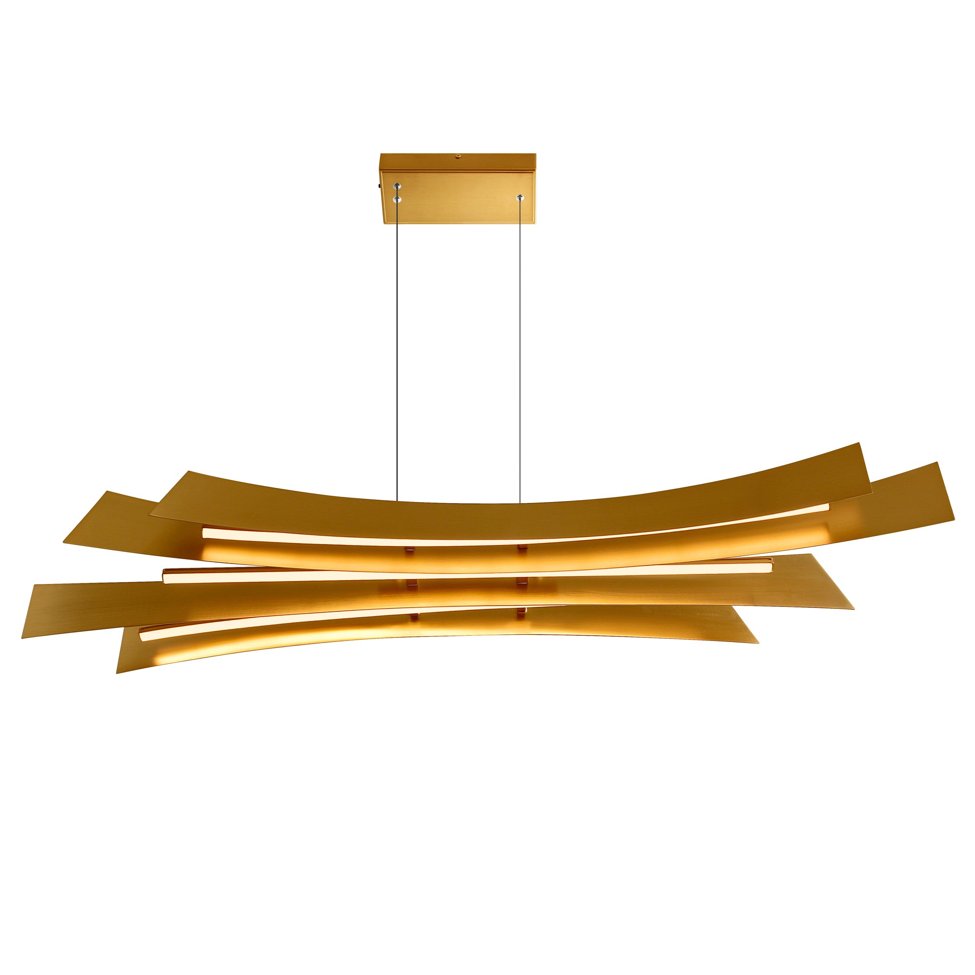 Candora Integrated LED 50in Brass Chandelier - CWI Lighting