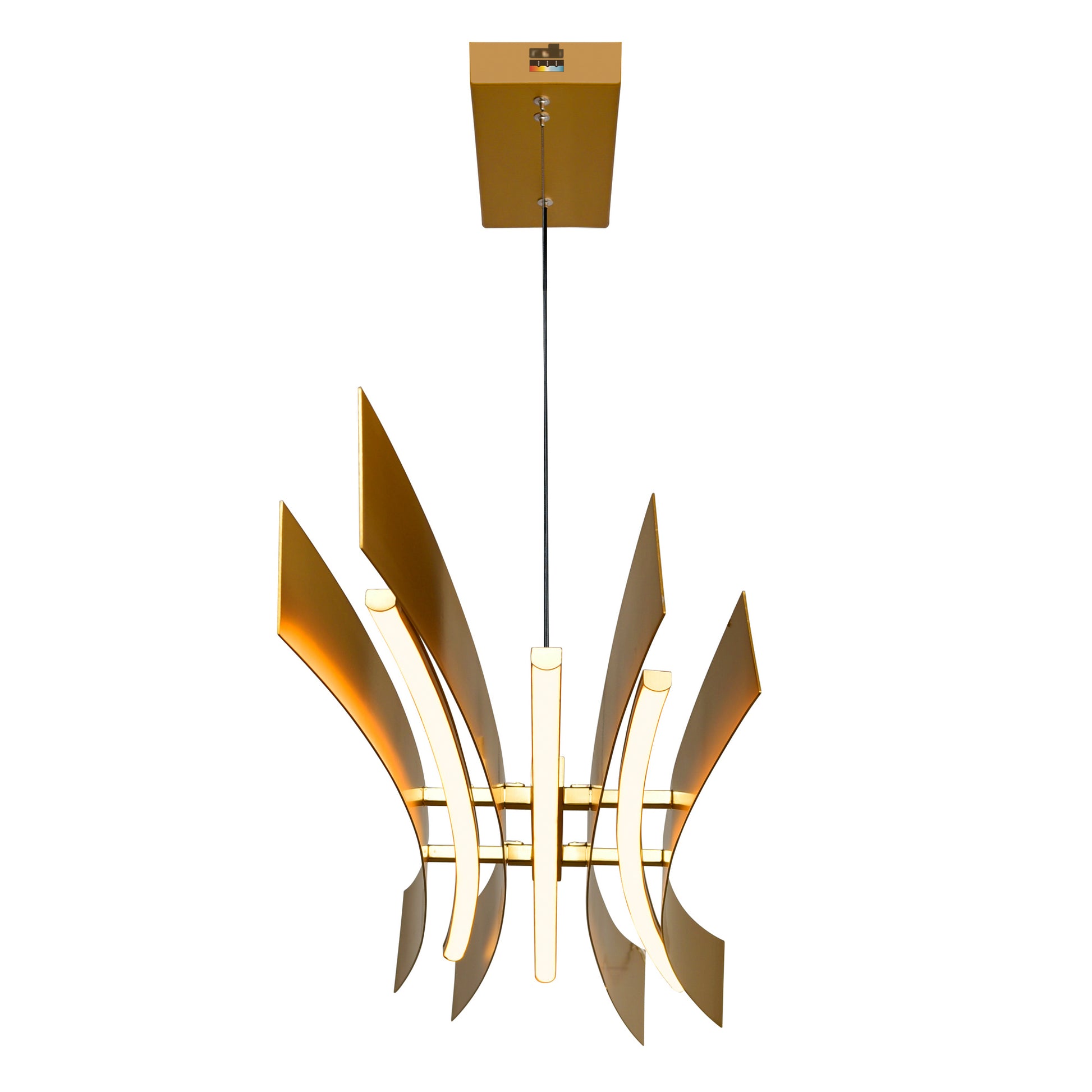 Candora Integrated LED 50in Brass Chandelier - CWI Lighting