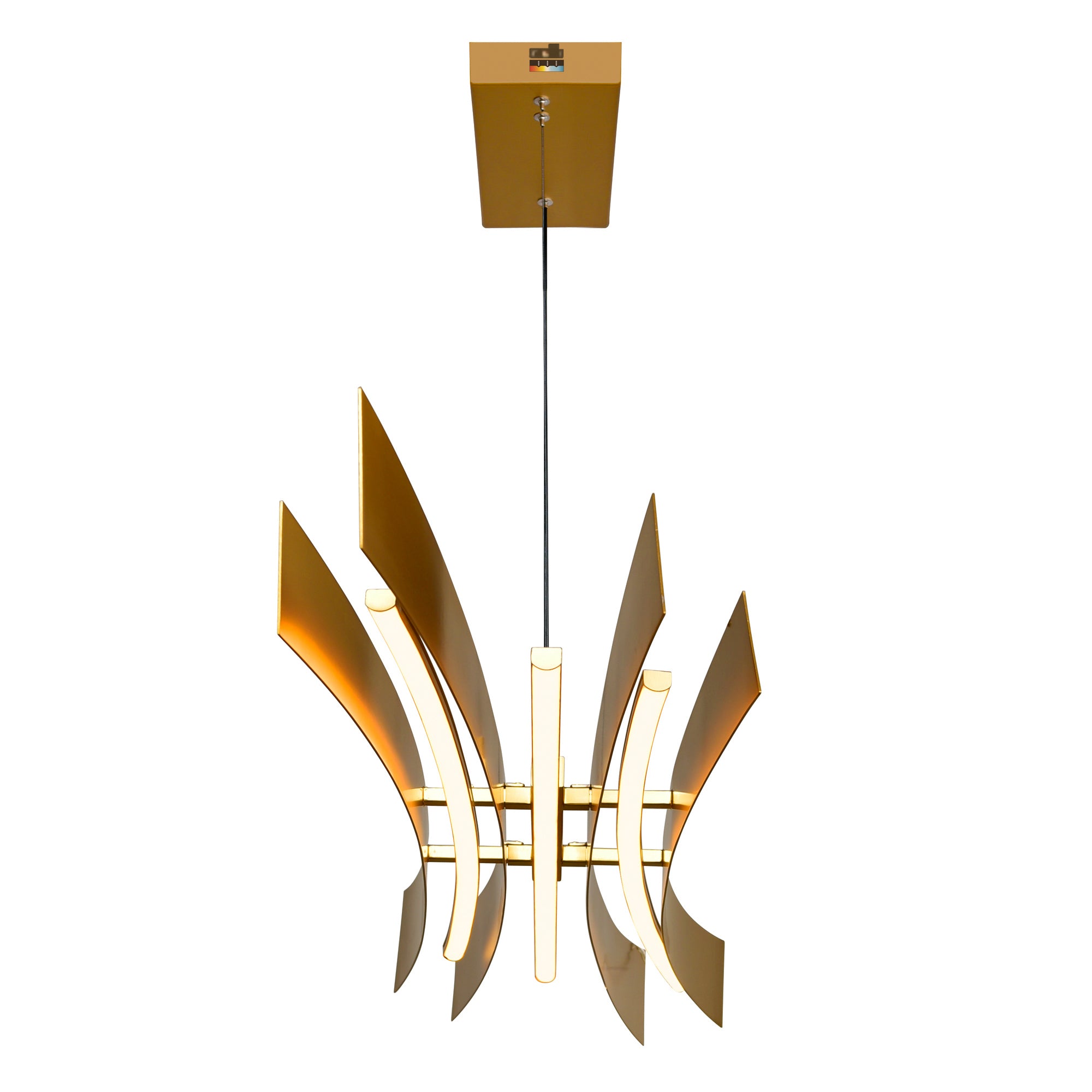 Candora Integrated LED 50in Brass Chandelier - CWI Lighting