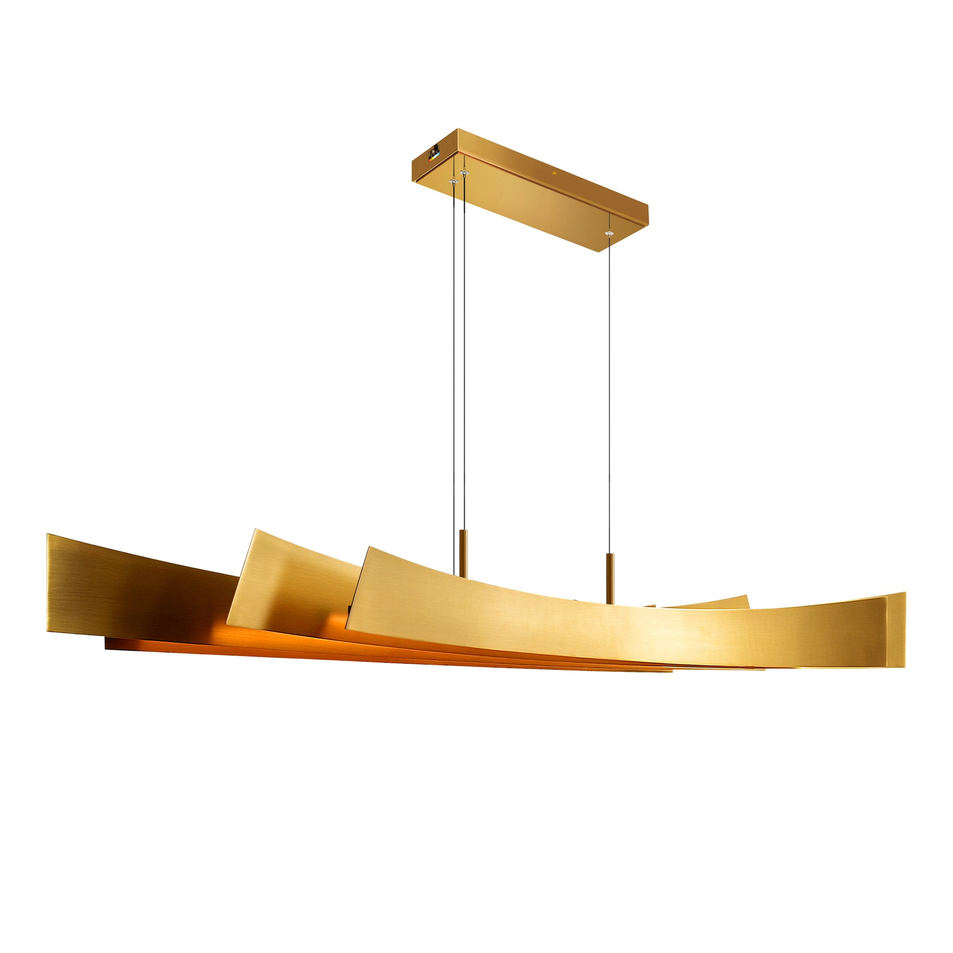 Candora Integrated LED 50in Brass Chandelier - CWI Lighting