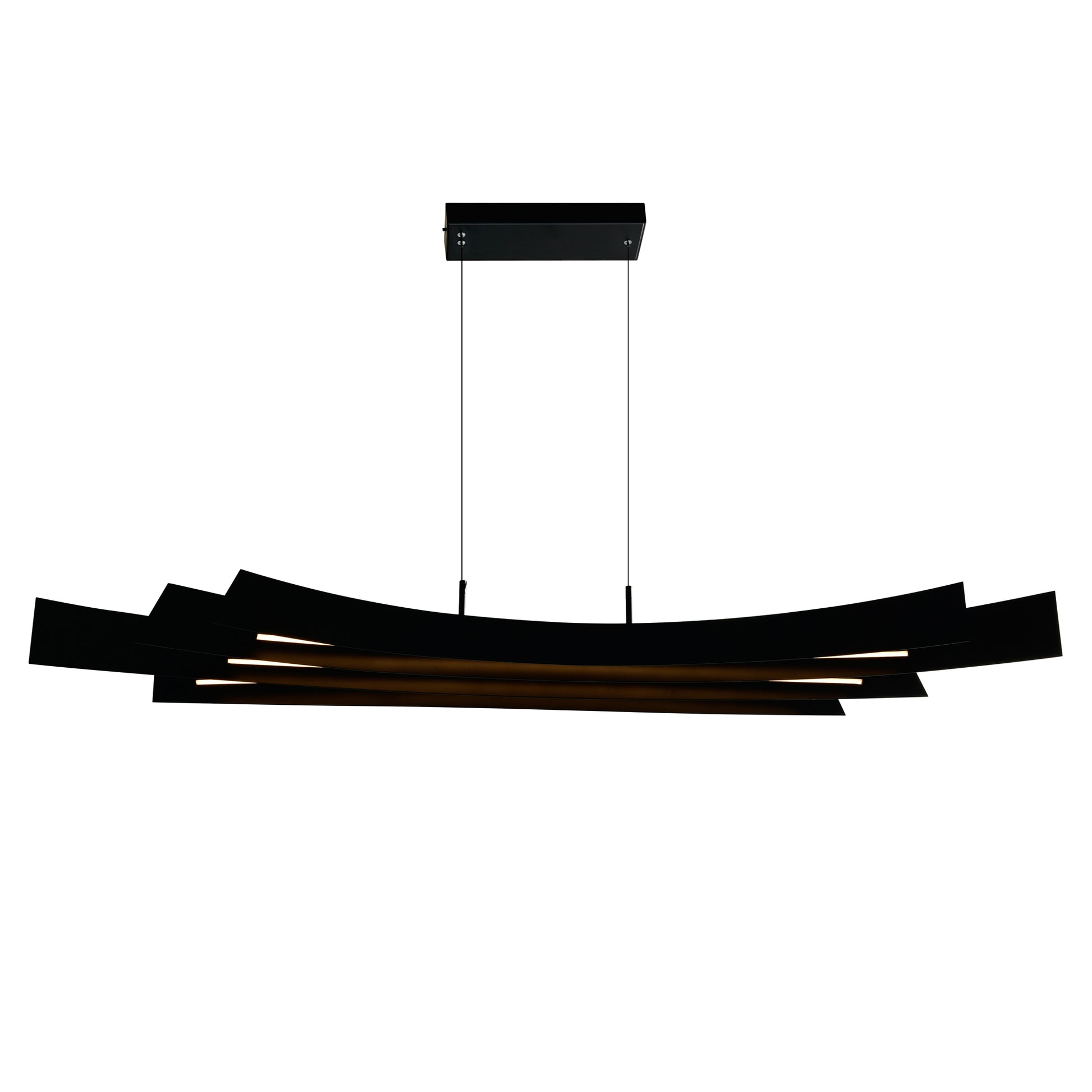 Candora Integrated LED 72in Black Chandelier - CWI Lighting