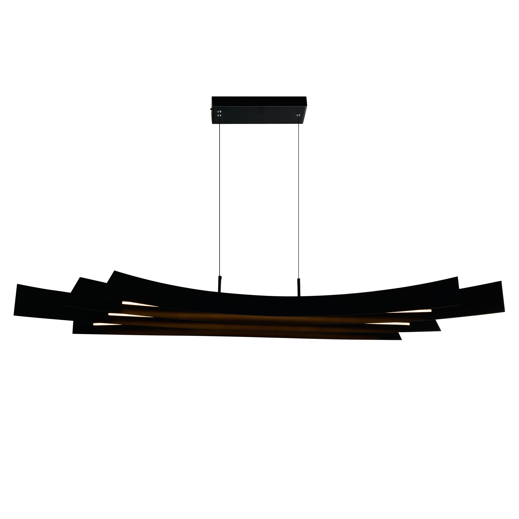 Candora Integrated LED 72in Black Chandelier - CWI Lighting