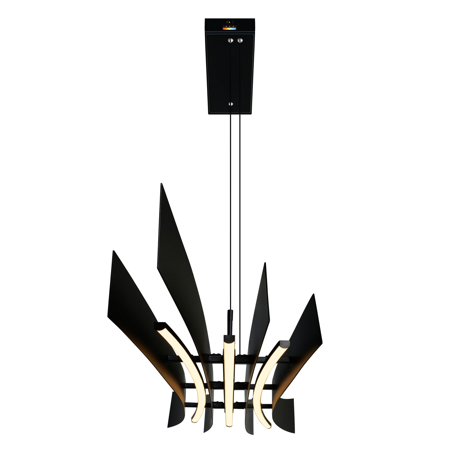Candora Integrated LED 72in Black Chandelier - CWI Lighting