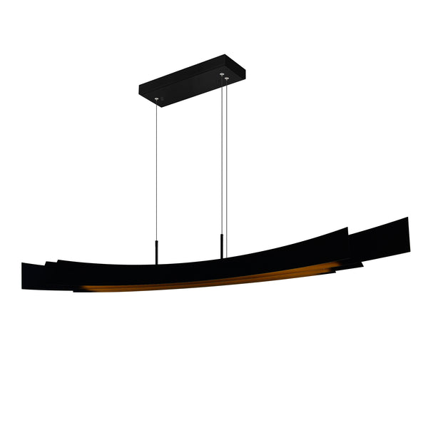 Candora Integrated LED 72in Black Chandelier - CWI Lighting