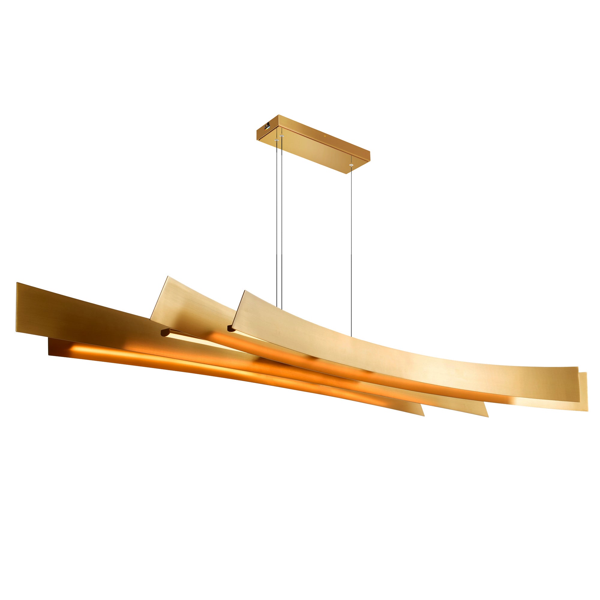 Candora Integrated LED 72in Brass Chandelier - CWI Lighting