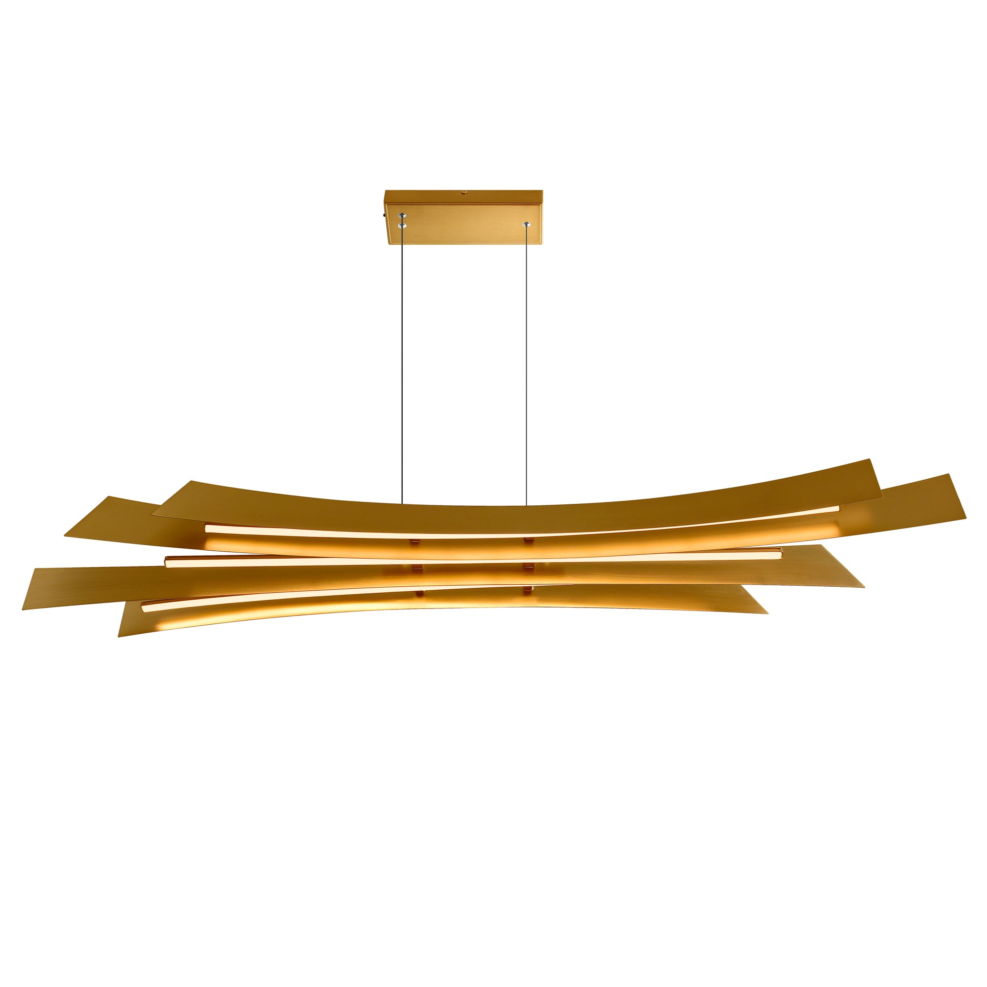 Candora Integrated LED 72in Brass Chandelier - CWI Lighting