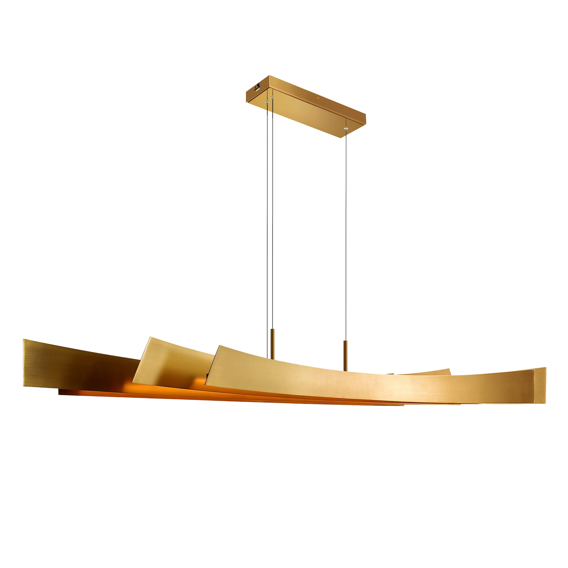 Candora Integrated LED 72in Brass Chandelier - CWI Lighting