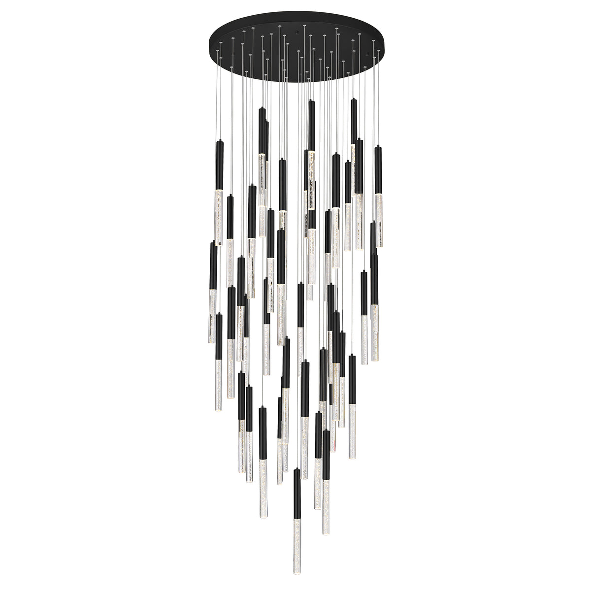 Dragonswatch Integrated LED 32in 45 Pendant Black Chandelier