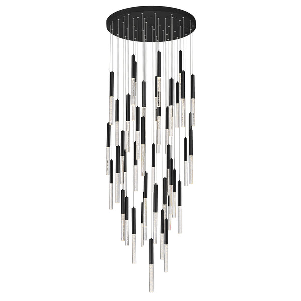 Dragonswatch Integrated LED 32in 45 Pendant Black Chandelier