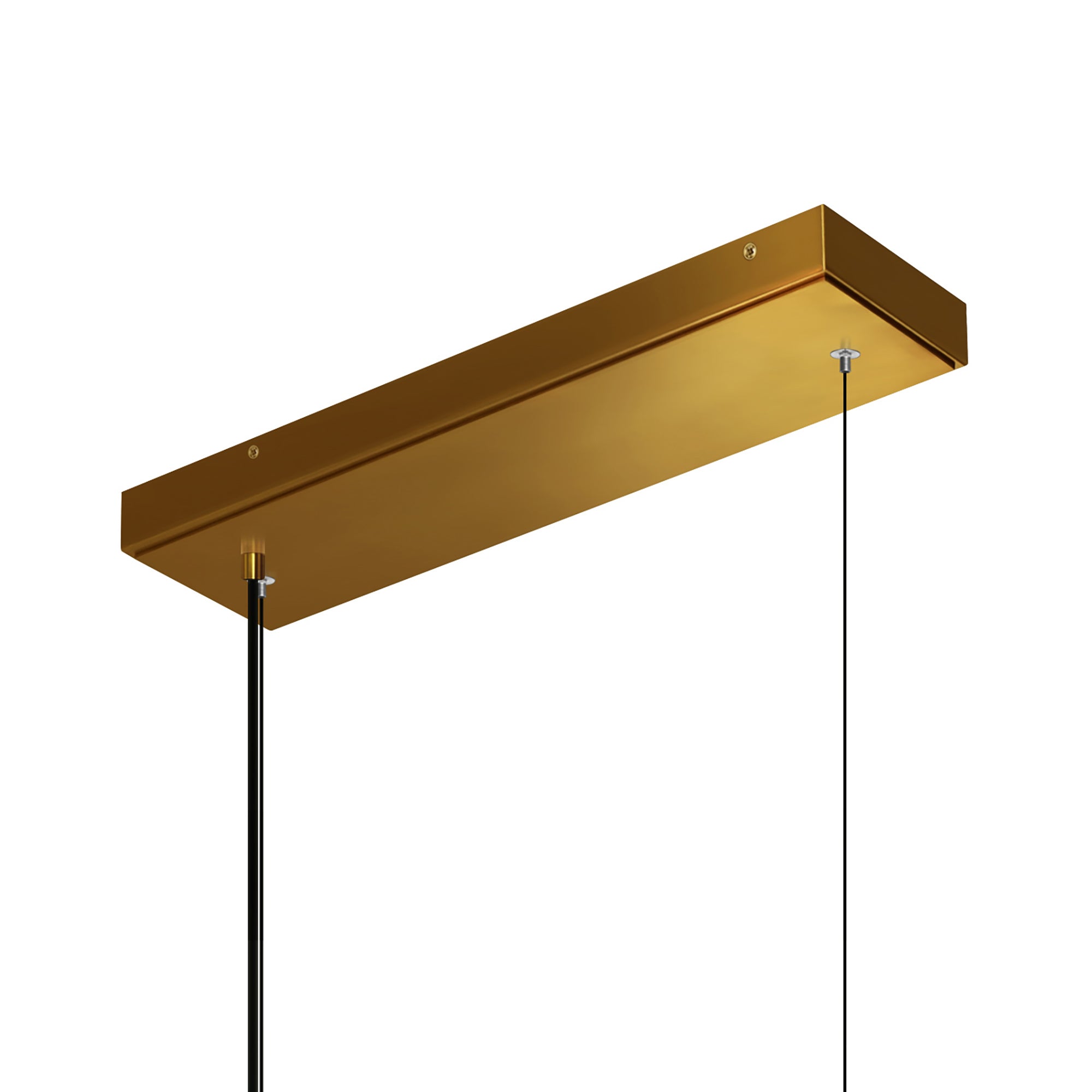 Moon Integrated LED 54in Brass Chandelier with Handcrafted Glass