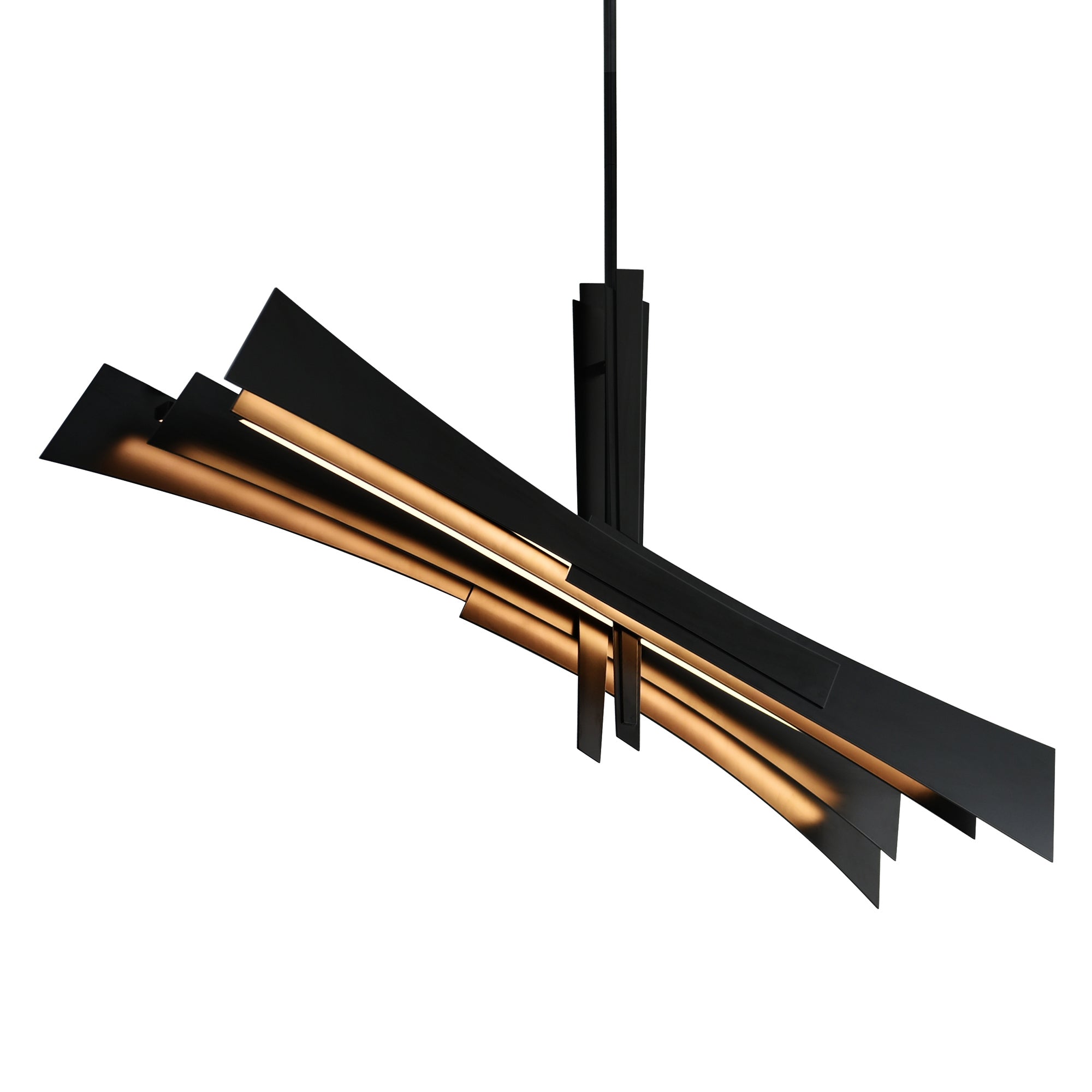Solara Integrated LED 50in Black Chandelier