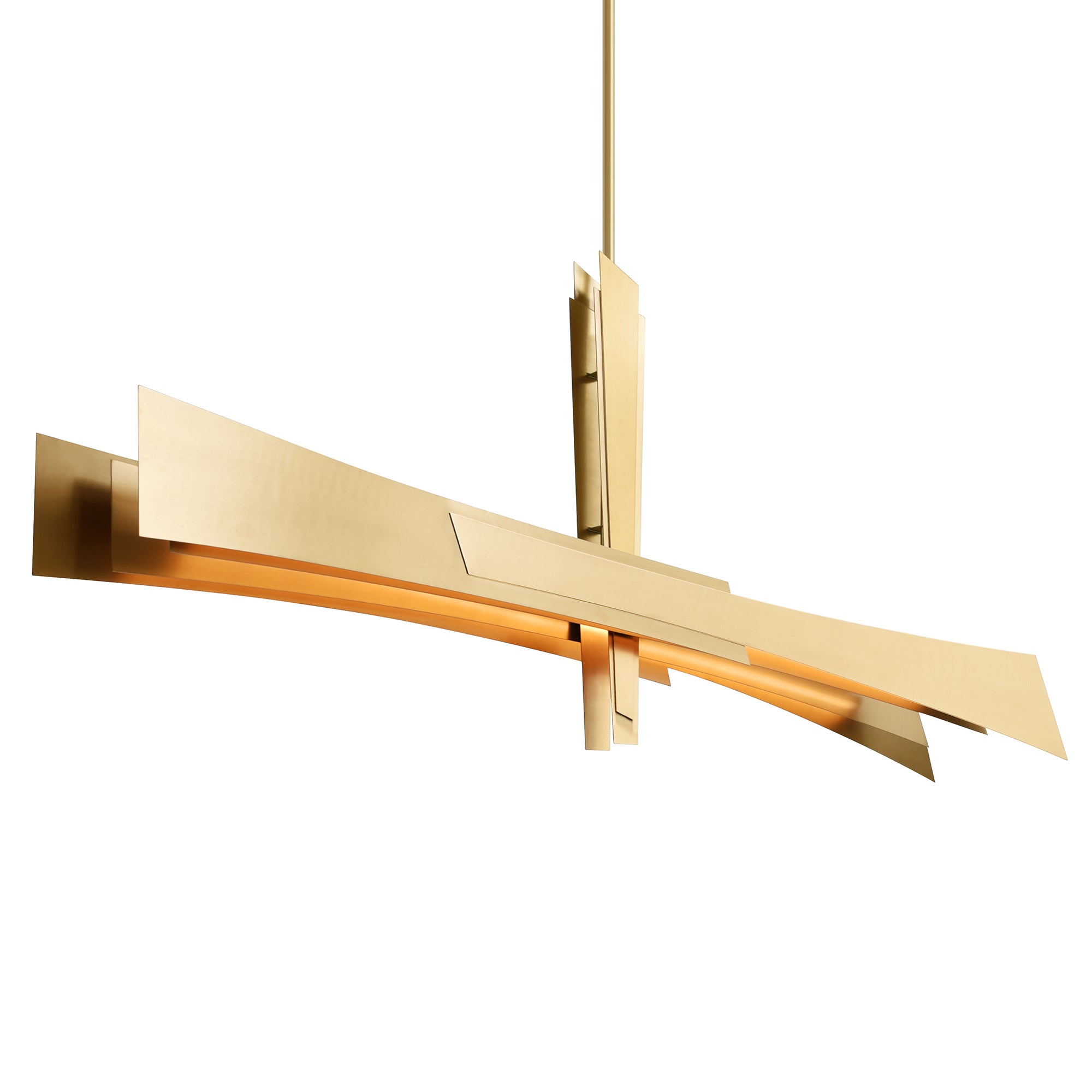 Solara Integrated LED 50in Brass Chandelier