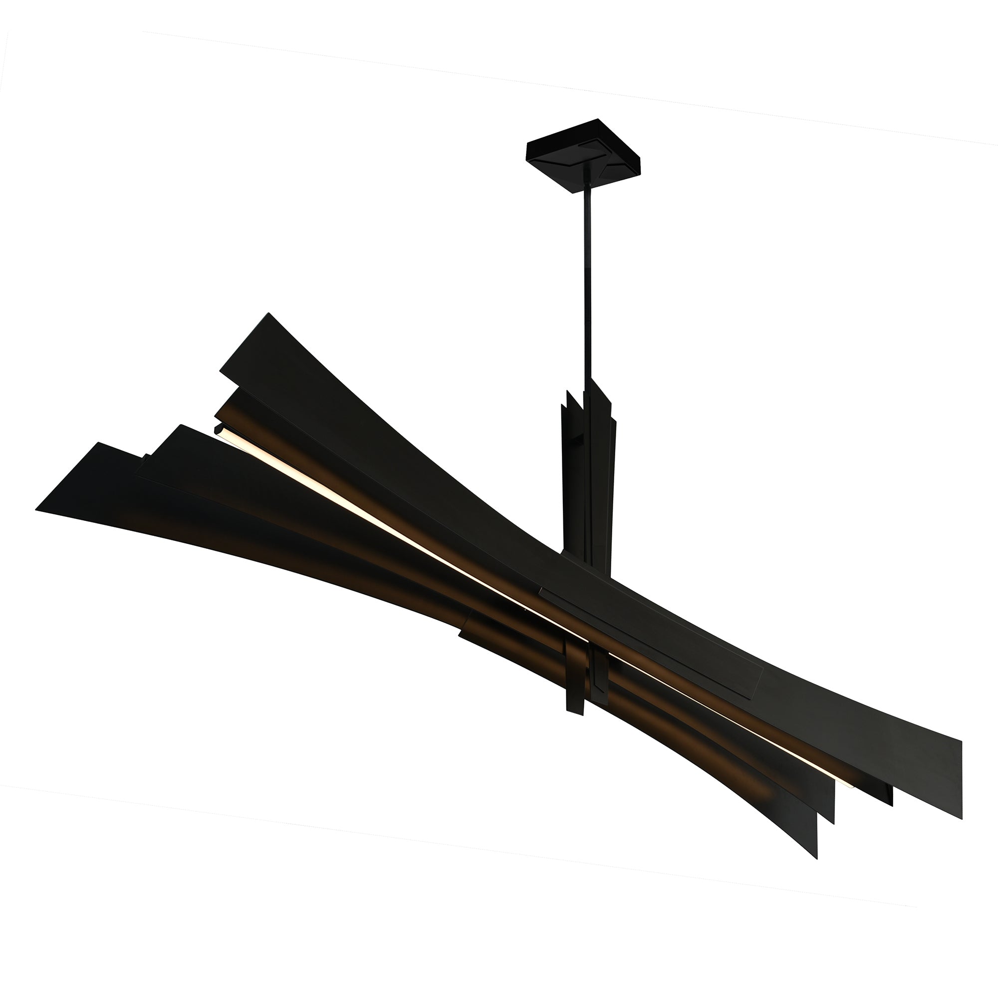 Solara Integrated LED 72in Black Chandelier