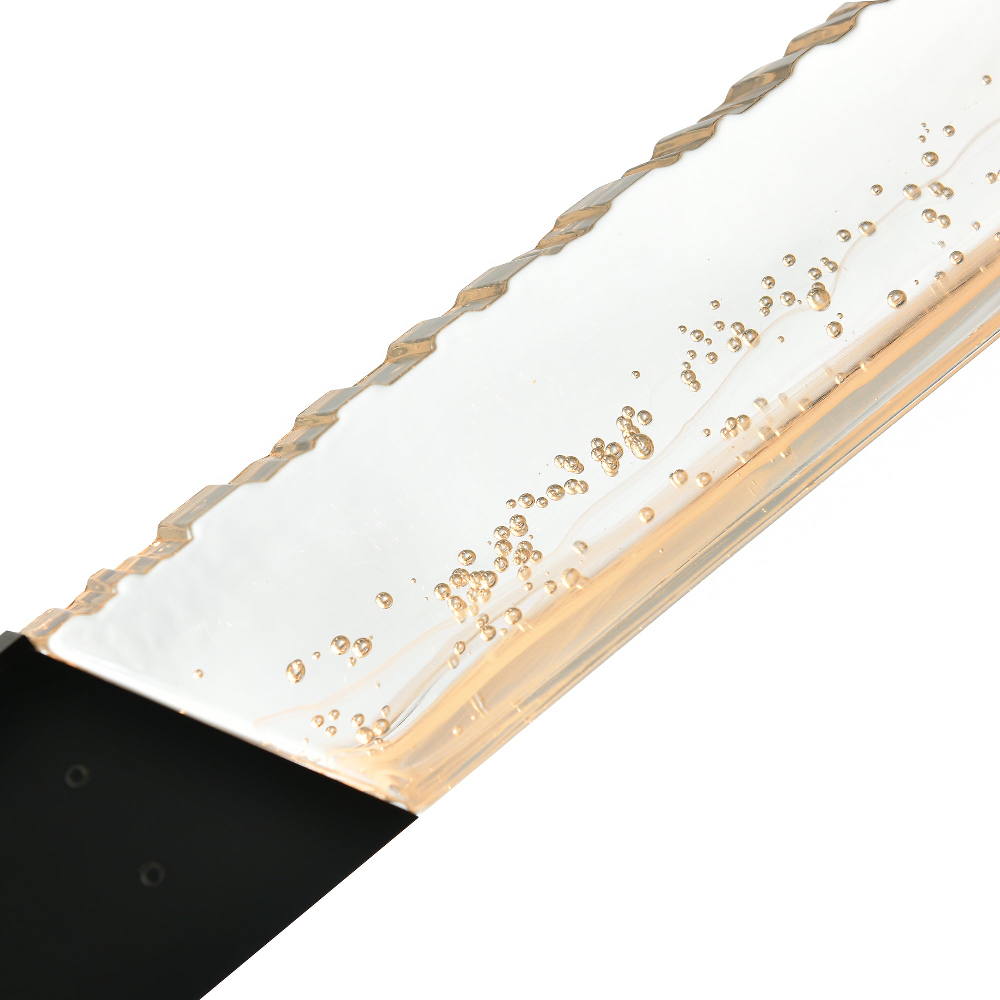 Petra Integrated LED 22in Sand Black Indoor-Outdoor Wall Light with Handcrafted Glass