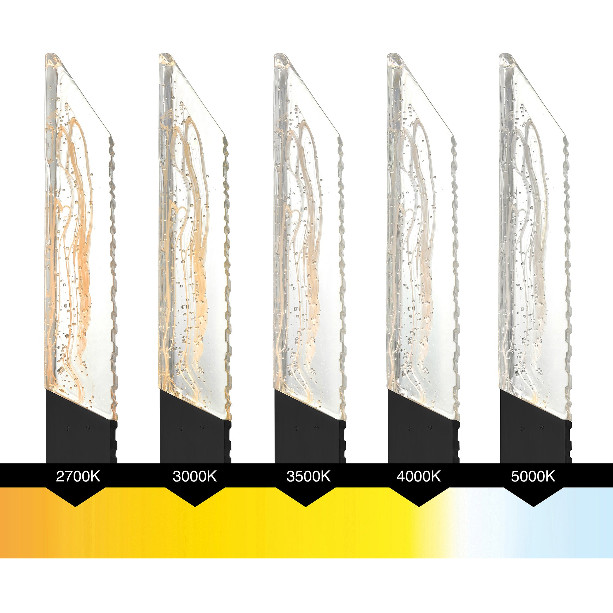 Petra Integrated LED 22in Sand Black Indoor-Outdoor Wall Light with Handcrafted Glass