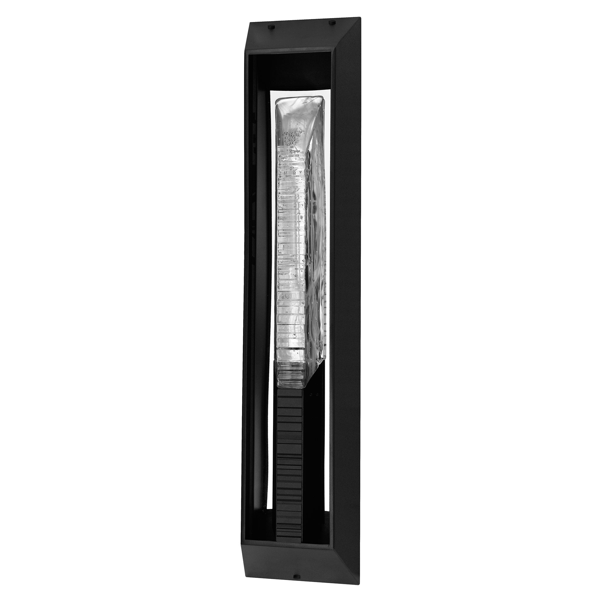Petra Integrated LED 29in Sand Black Outdoor Wall Light with Handcrafted Glass