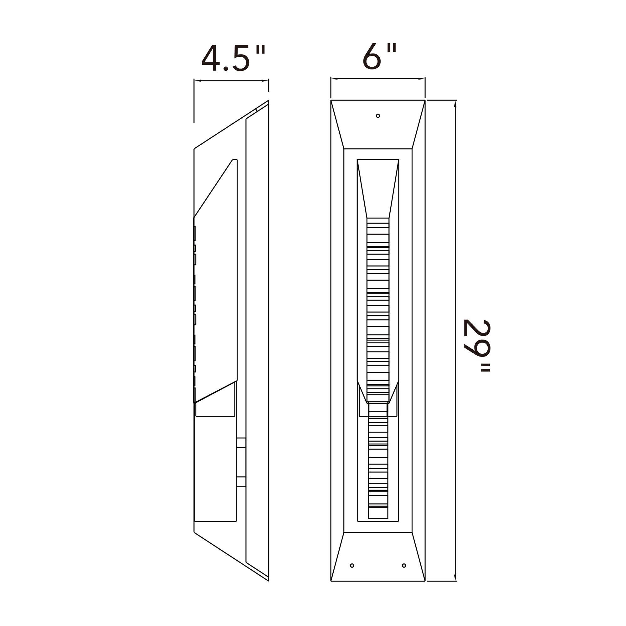 Petra Integrated LED 29in Sand Black Outdoor Wall Light with Handcrafted Glass