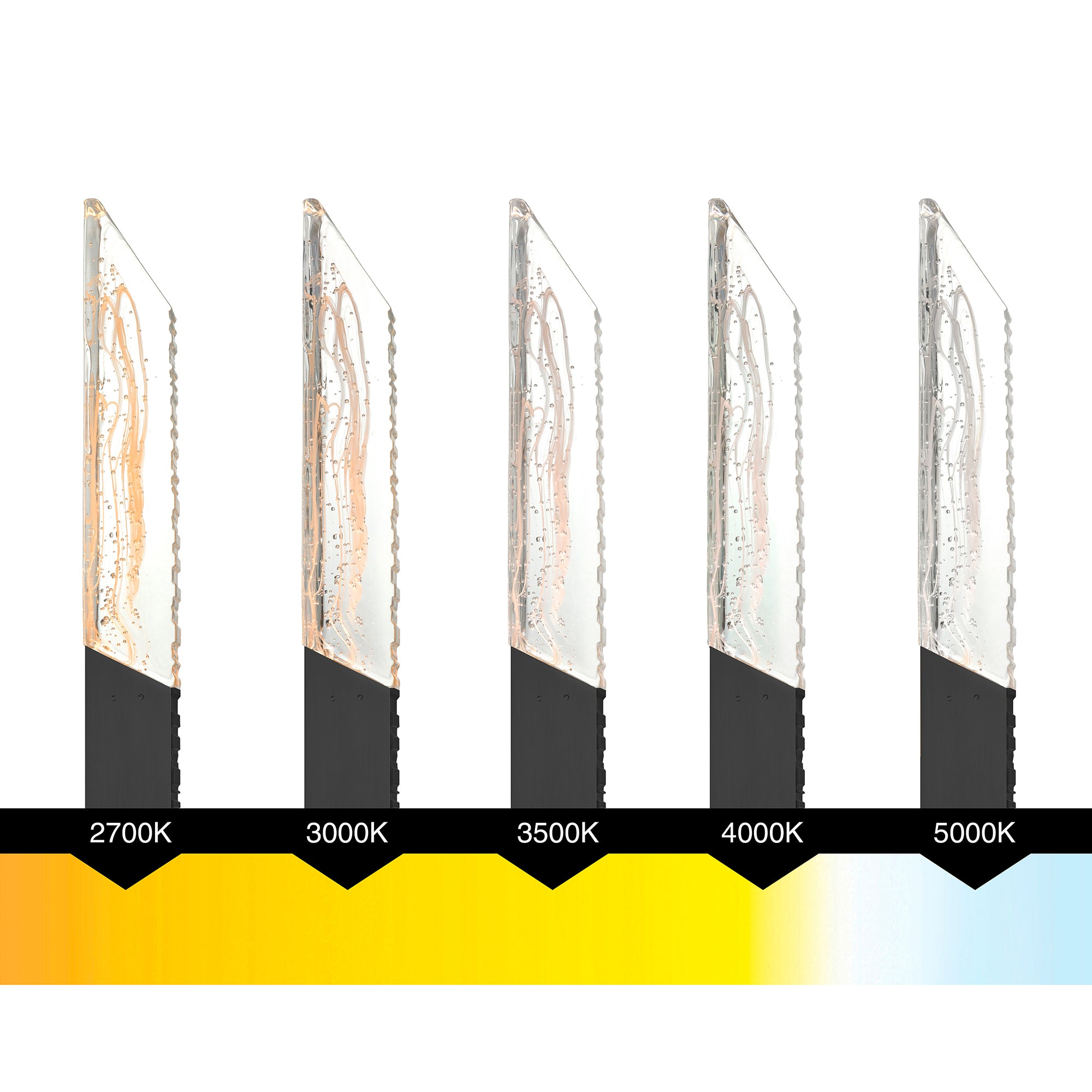 Petra Integrated LED 36in Sand Black Indoor-Outdoor Wall Light with Handcrafted Glass