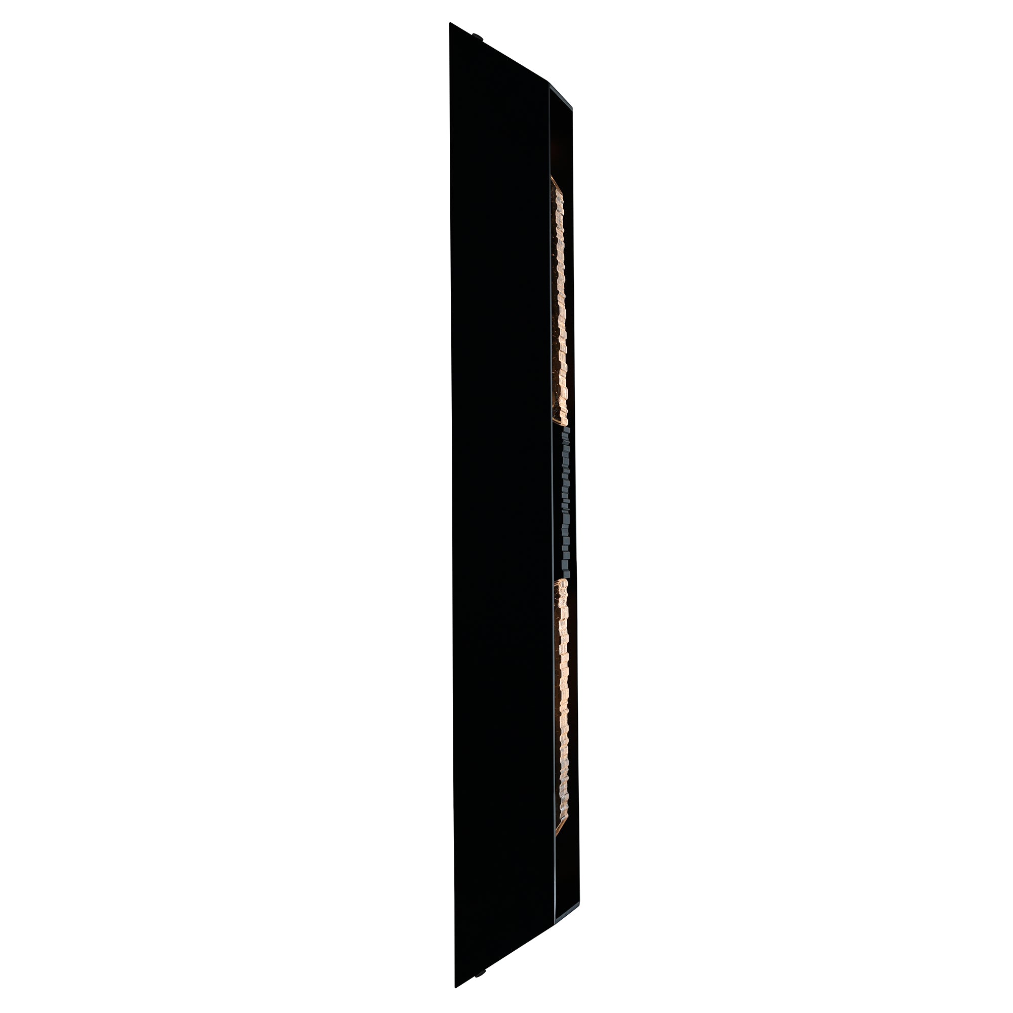 Petra Integrated LED 44in Sand Black Outdoor Wall Light with Handcrafted Glass