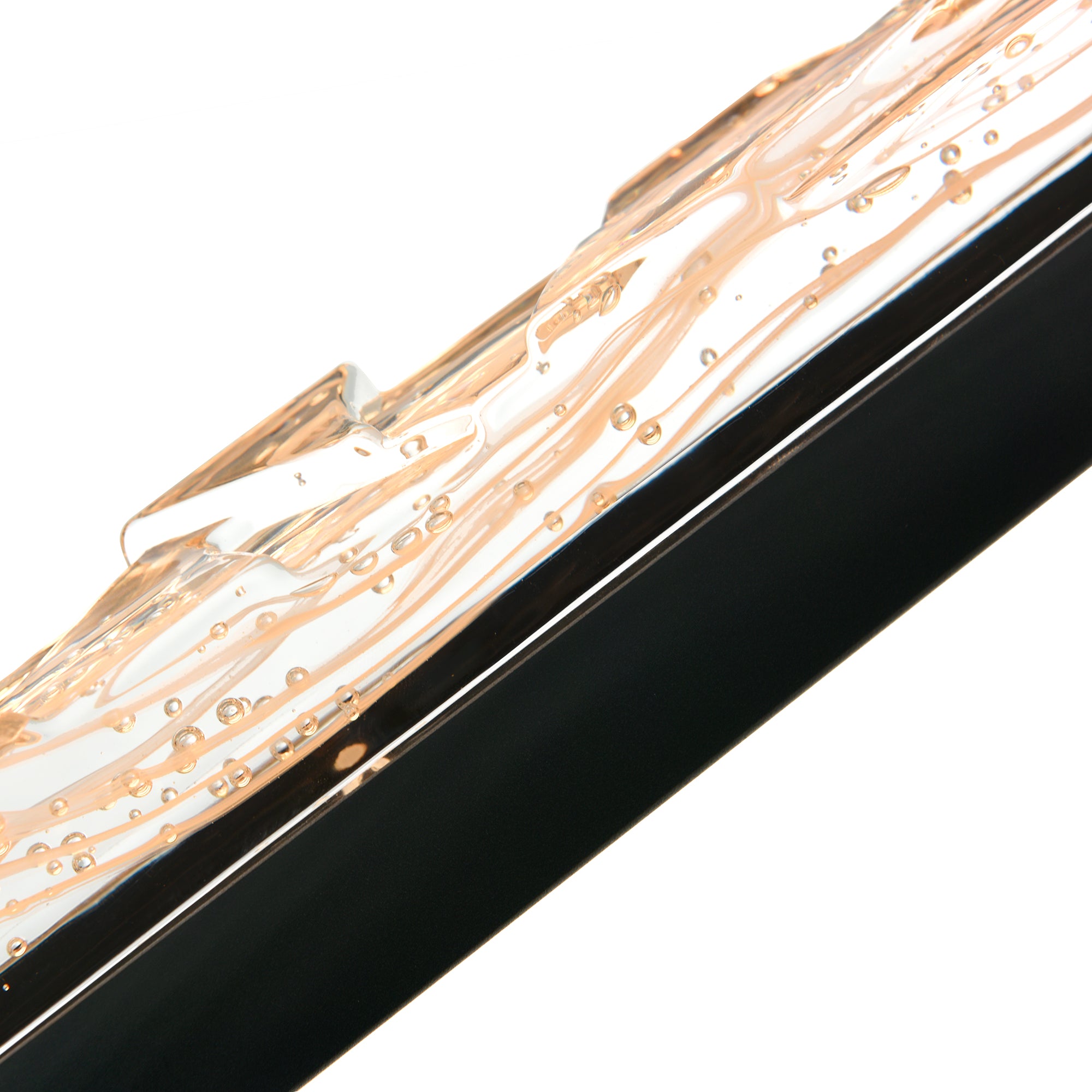 Contour Integrated LED 19in Sand Black Indoor-Outdoor Wall Light with Handcrafted Glass