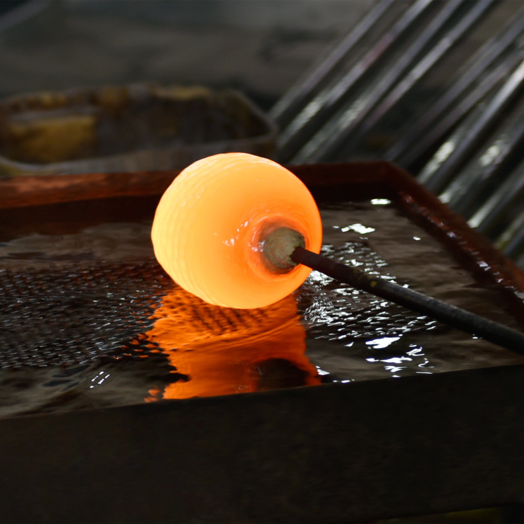 Curva Integrated LED 38in Brass Chandelier with Handcrafted Glass