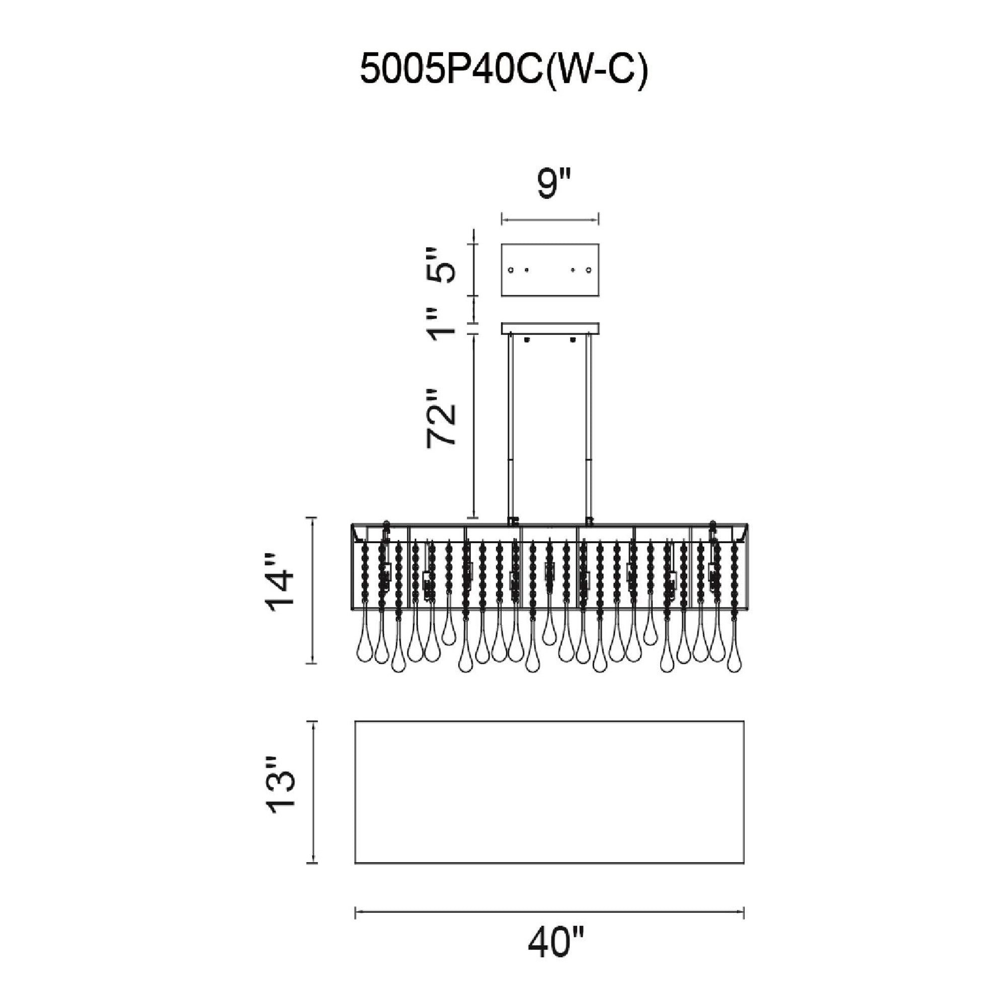 Water Drop 14 Light Drum Shade Chandelier With Chrome Finish