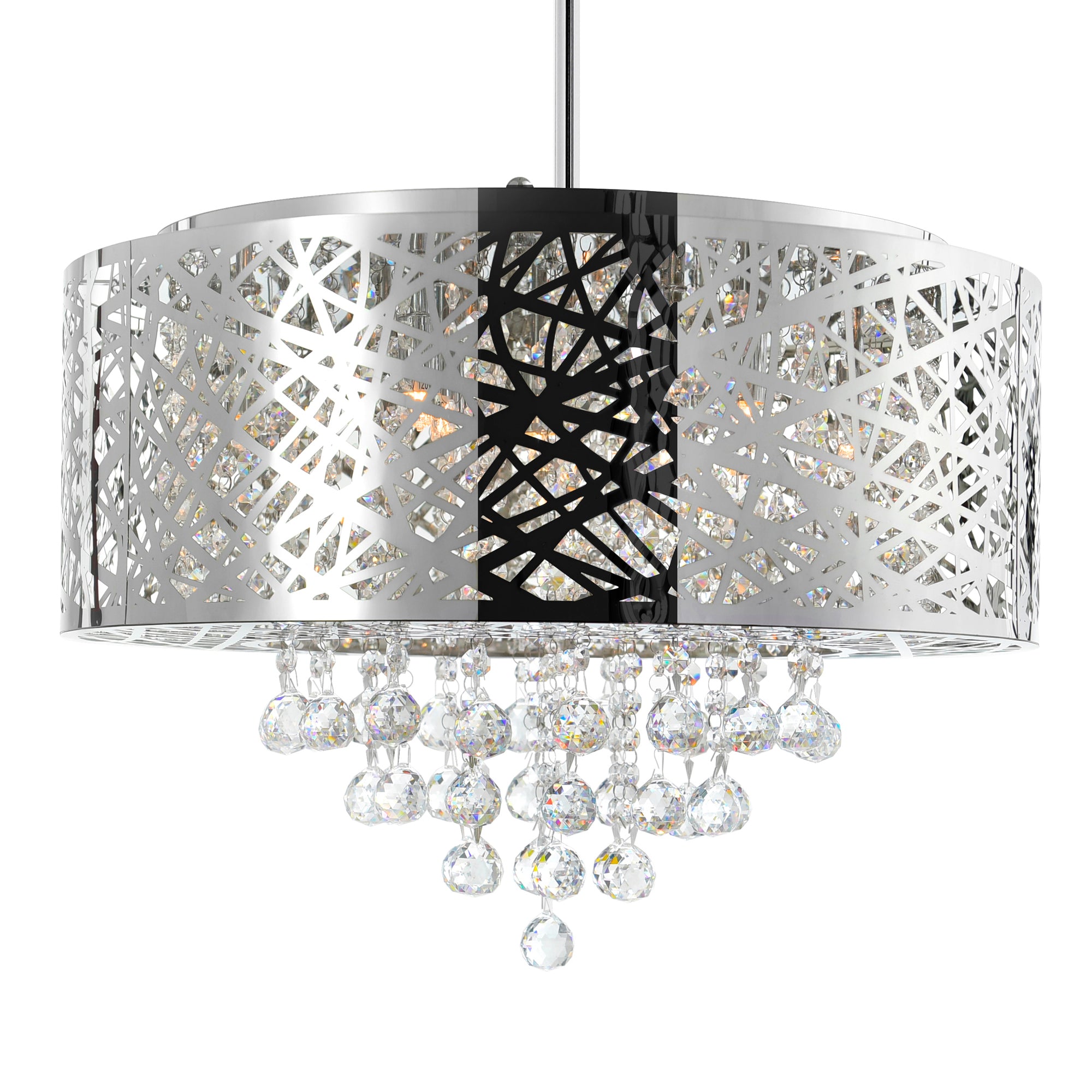 Eternity 9 Light 22in Chrome Drum Shade Chandelier