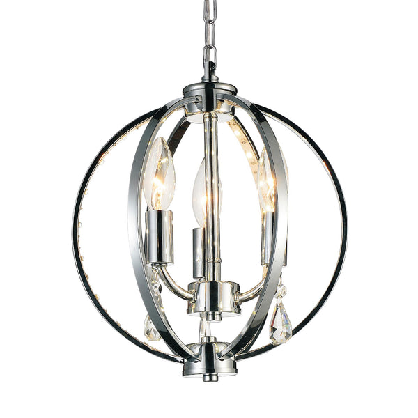 Abia 3 Light Chrome Mini Pendant
