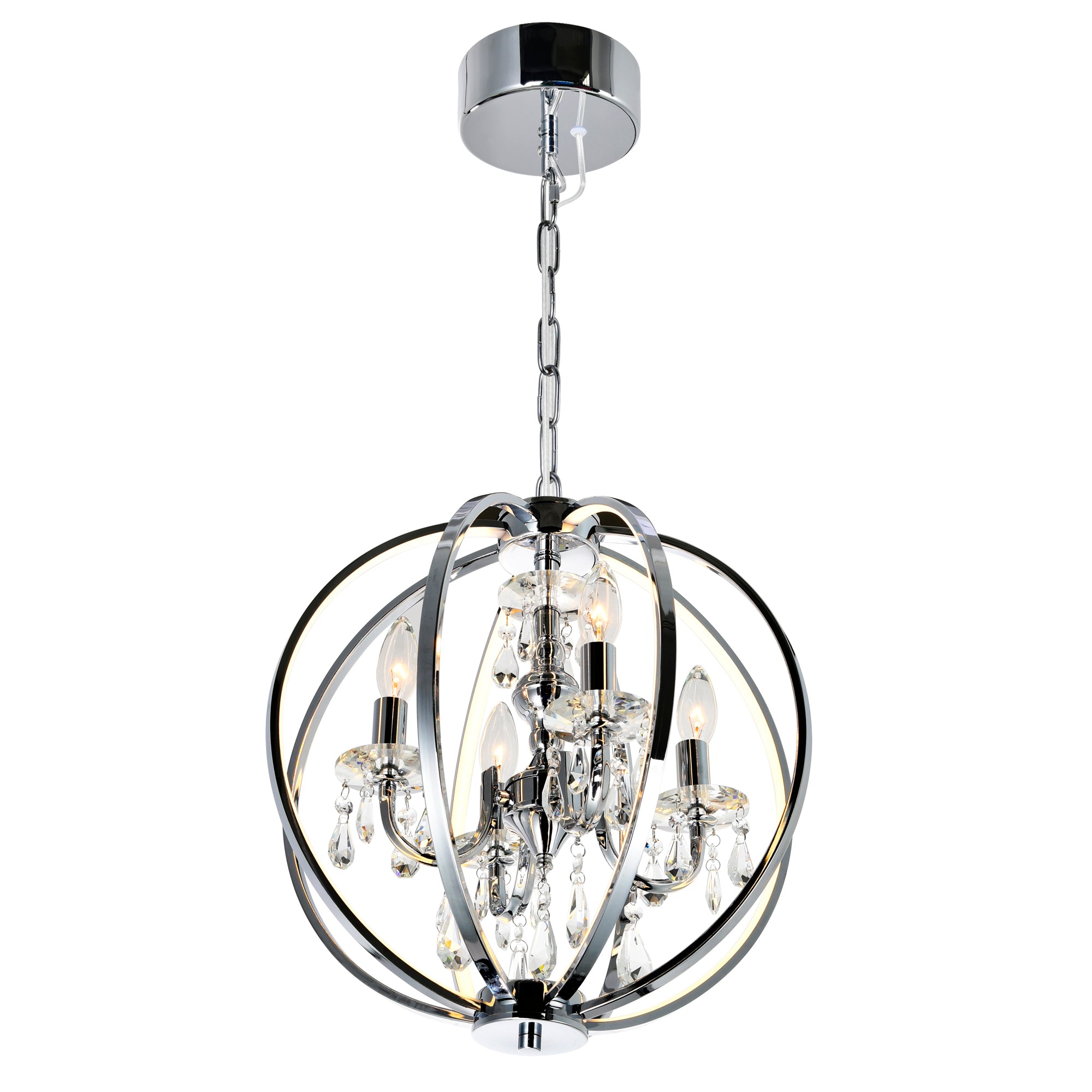 Abia 4 Light Chrome Chandelier