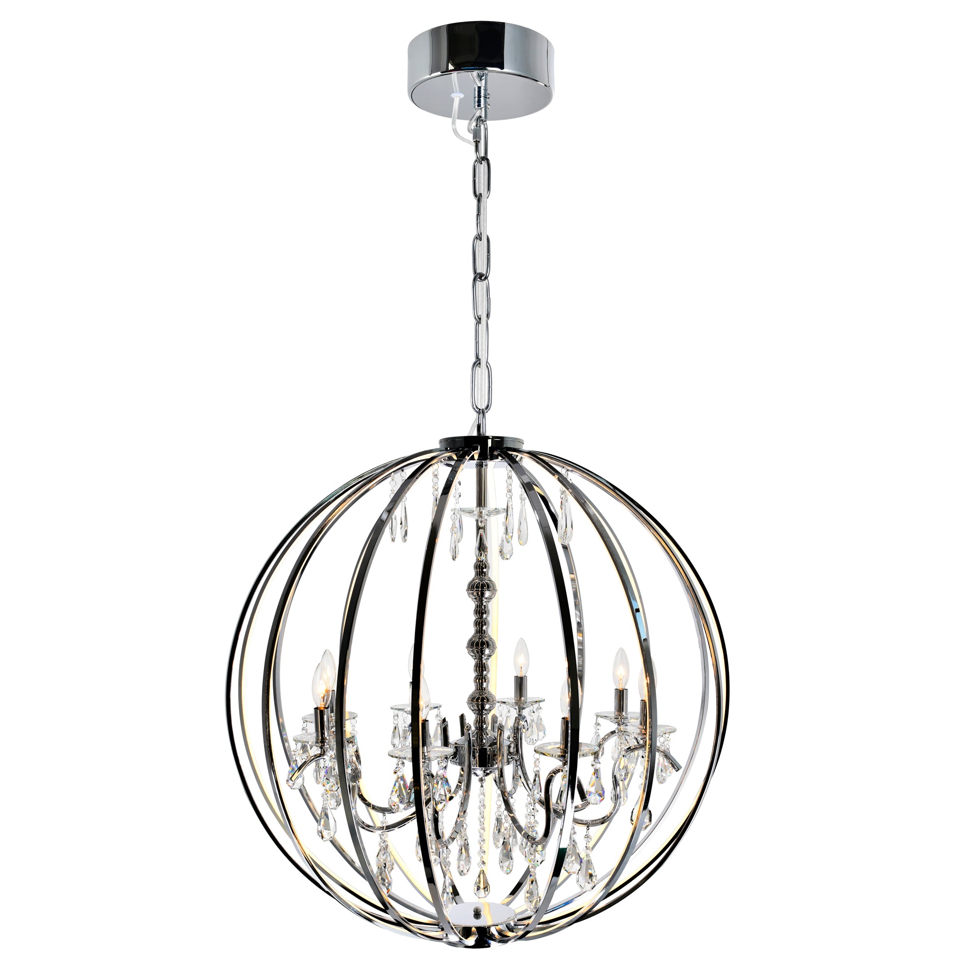 Abia 8 Light Chrome Chandelier
