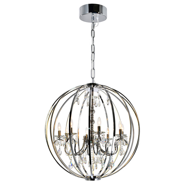 Abia 8 Light Chrome Chandelier