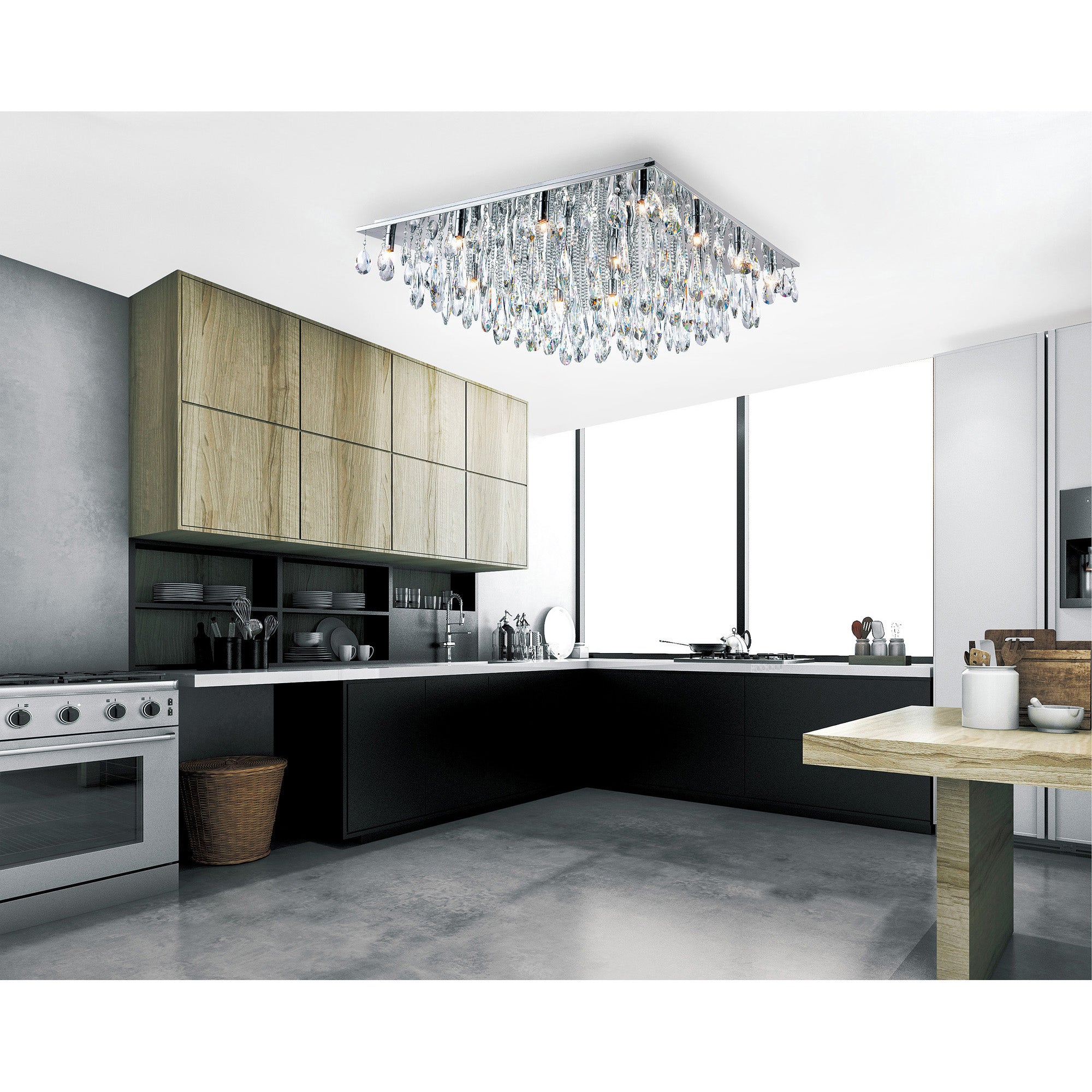 Bianca 20 Light Flush Mount With Chrome Finish