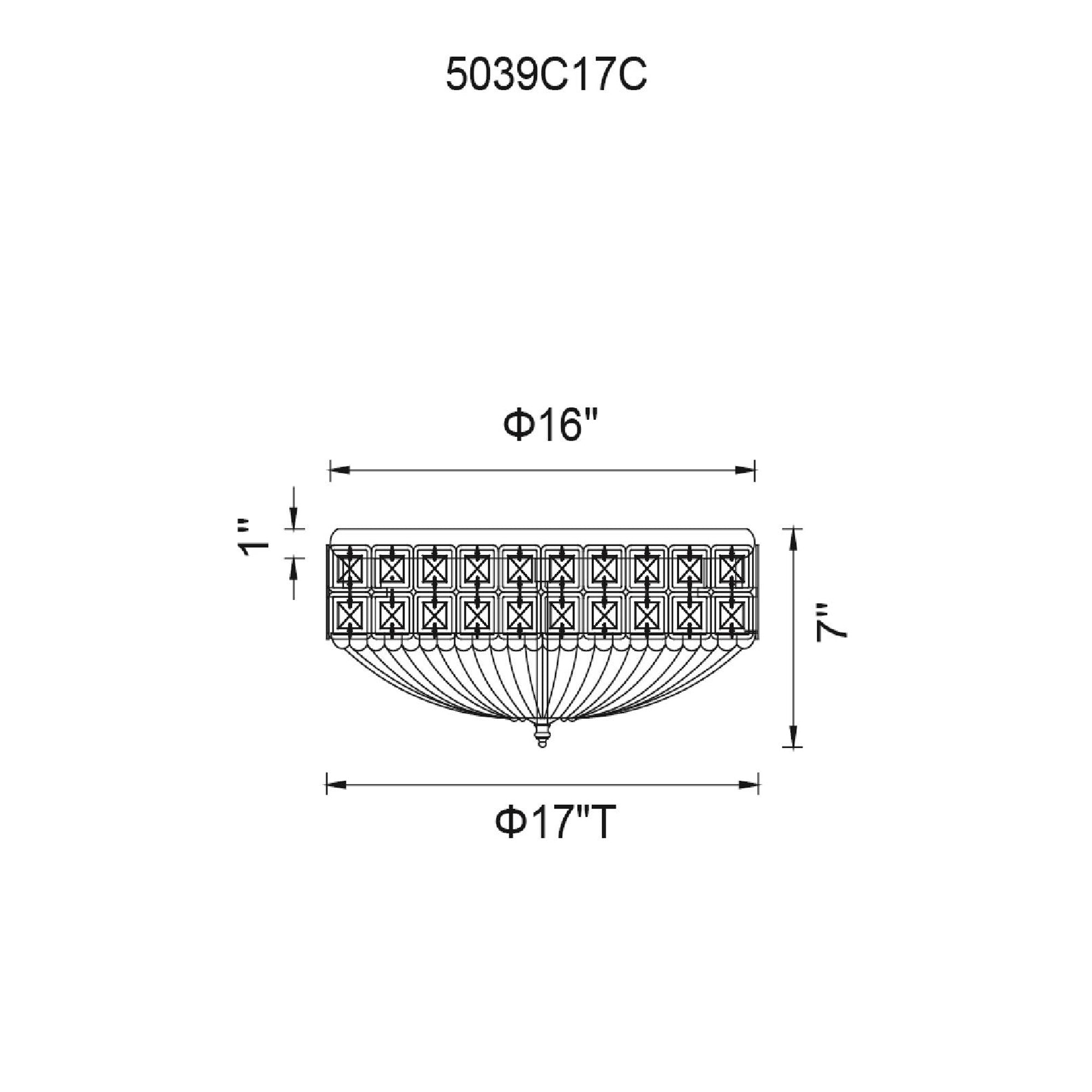 Bloome 6 Light Bowl Flush Mount With Chrome Finish