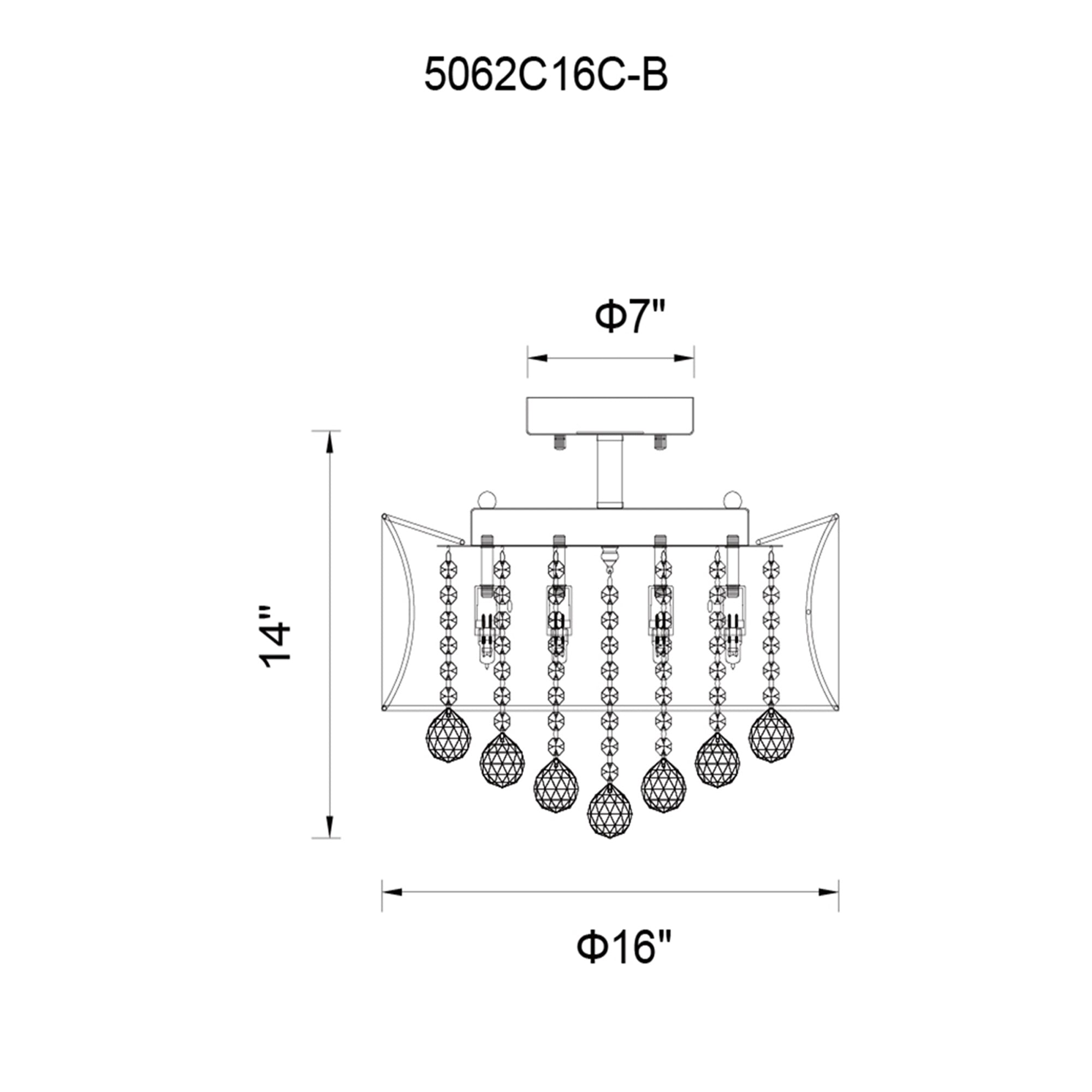 Radiant 6 Light 16in Chrome Drum Shade Flush Mount with Gold Shade