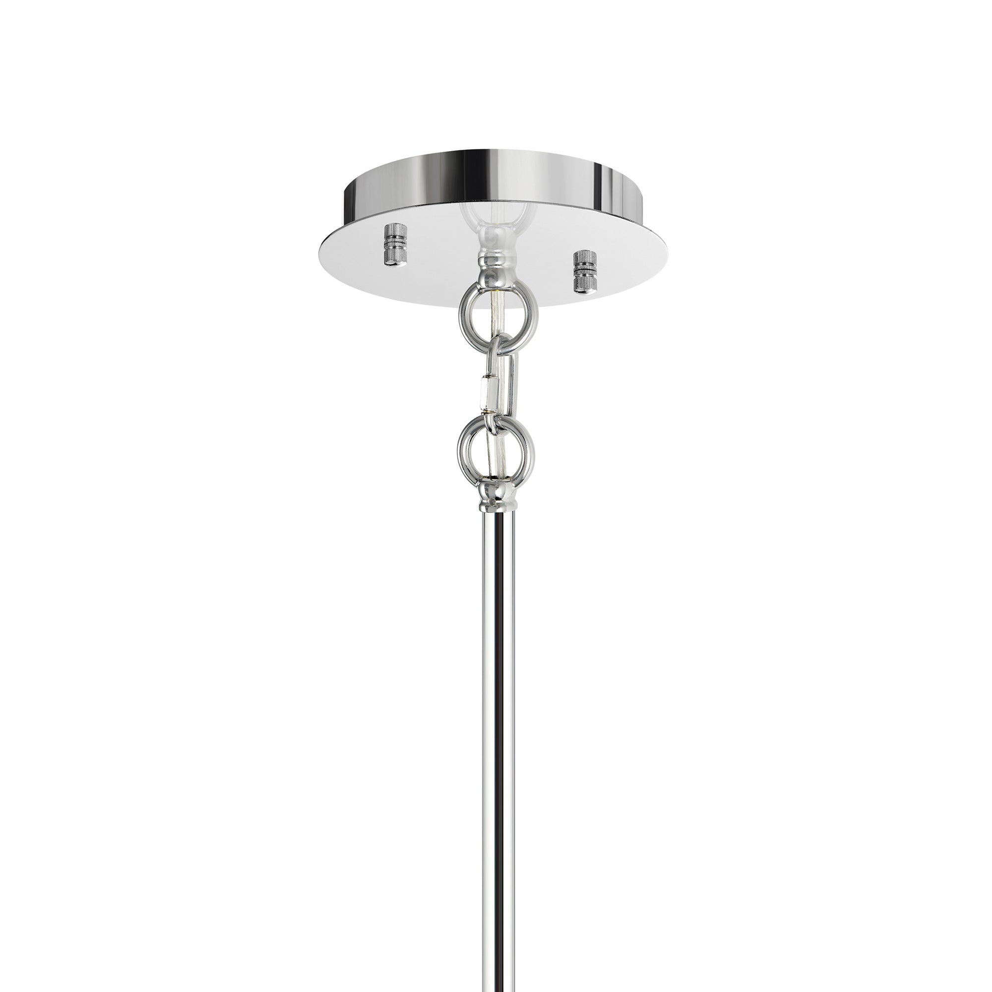 Radiant 12 Light 24in Chrome Drum Shade Chandelier with White Shade