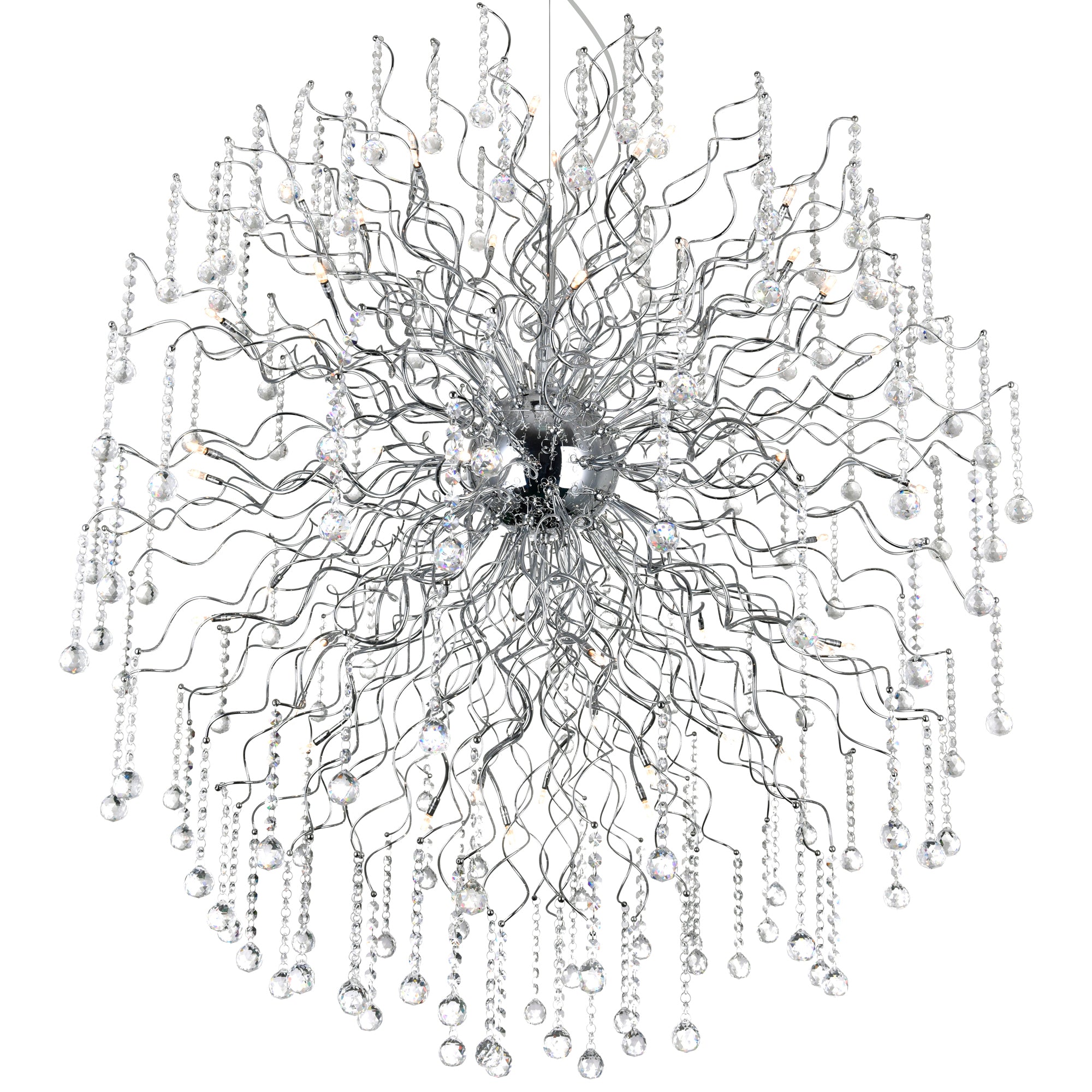 Cherry Blossom 48 Light Chandelier With Chrome Finish