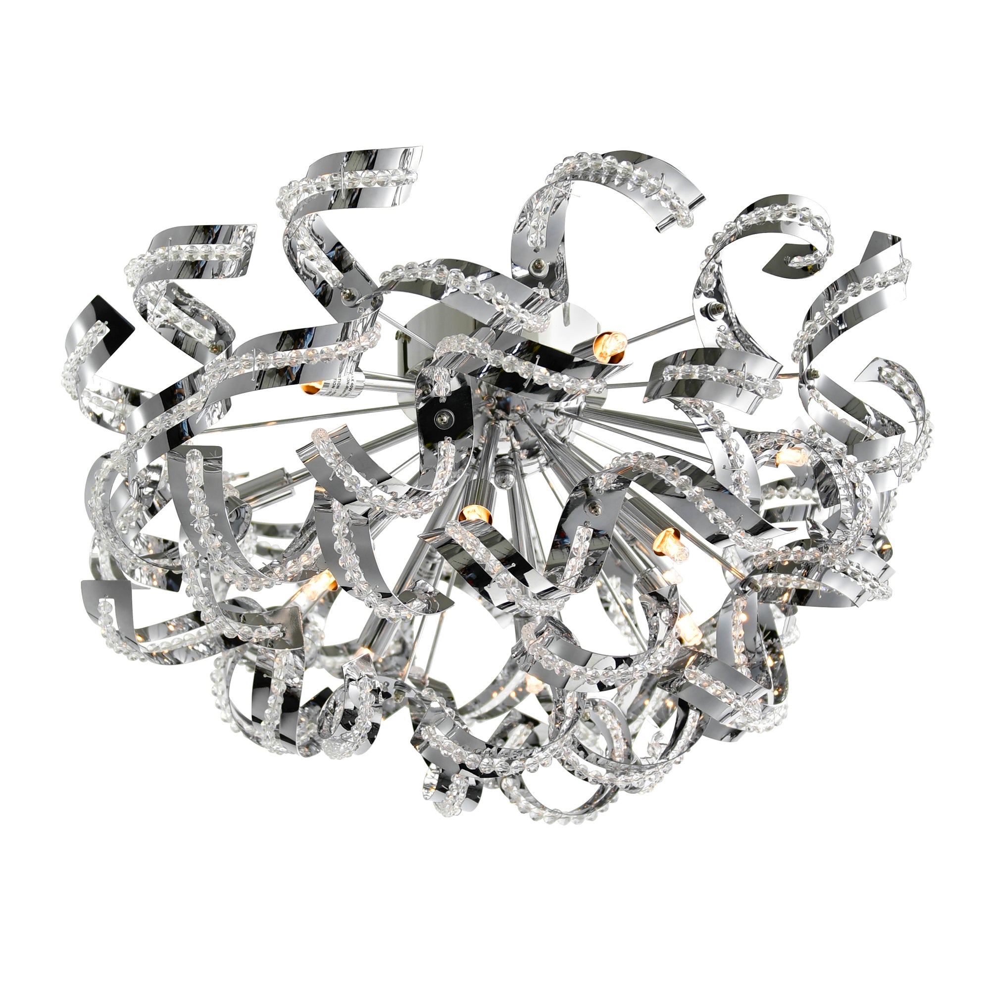 Swivel 13 Light 22in Chrome Flush Mount