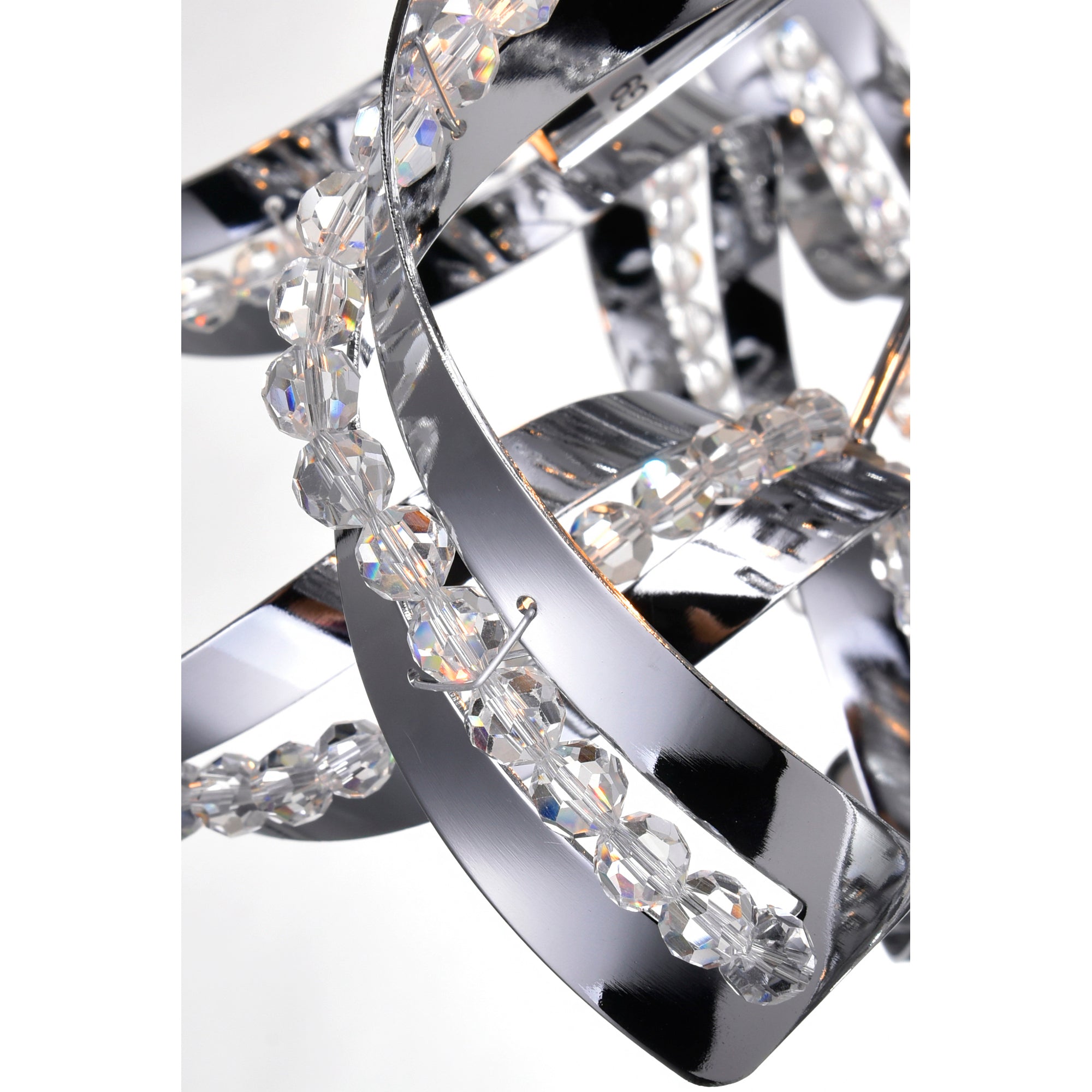 Swivel 12 Light 19in Chrome Chandelier