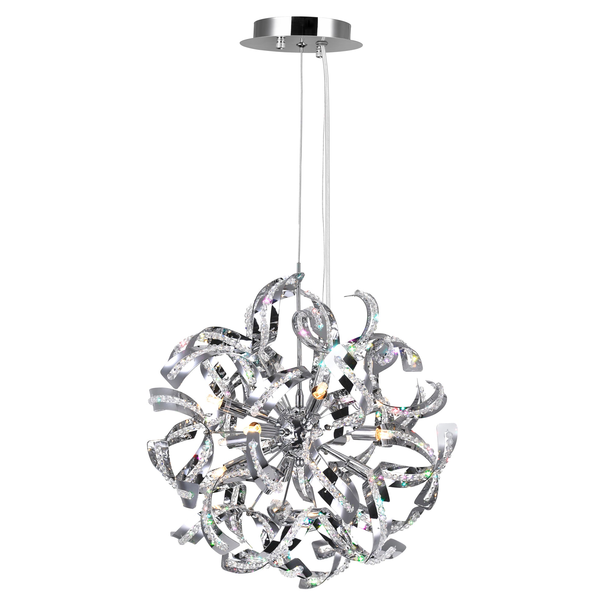 Swivel 18 Light 29in Chrome Chandelier