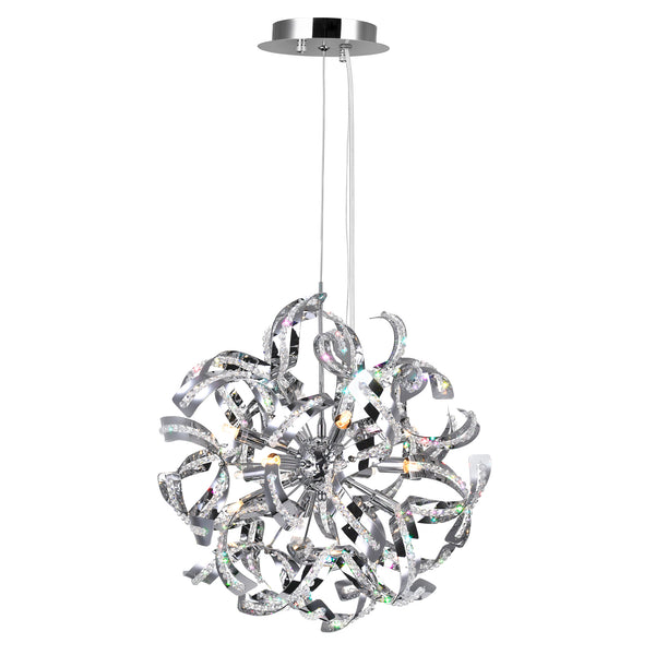 Swivel 18 Light 29in Chrome Chandelier