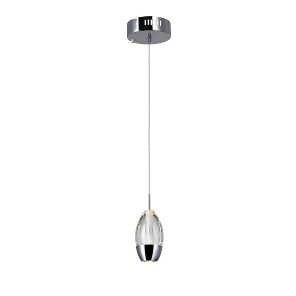 Perrier 1 Light Down Mini Pendant With Chrome Finish