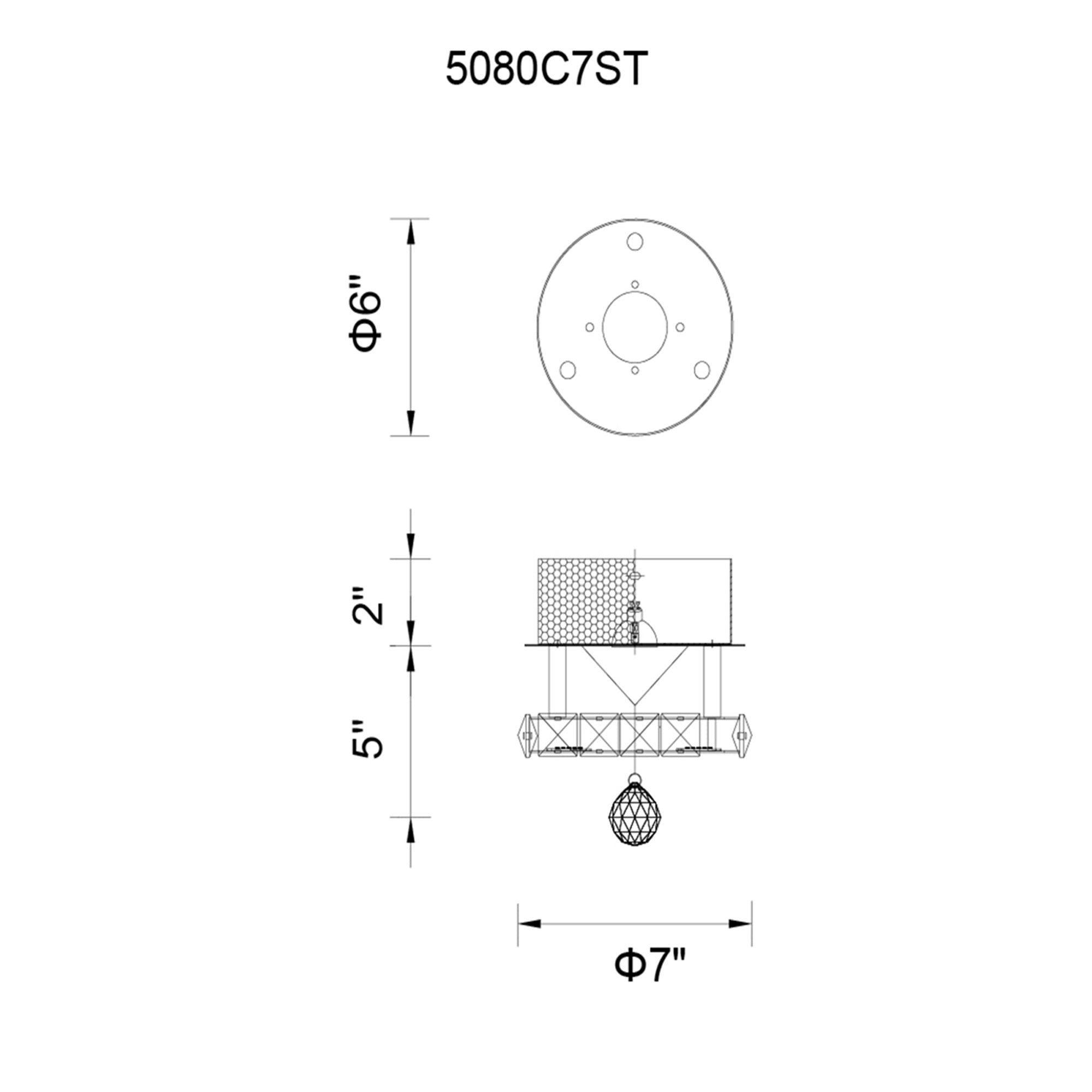 Ring Integrated LED Chrome Flush Mount