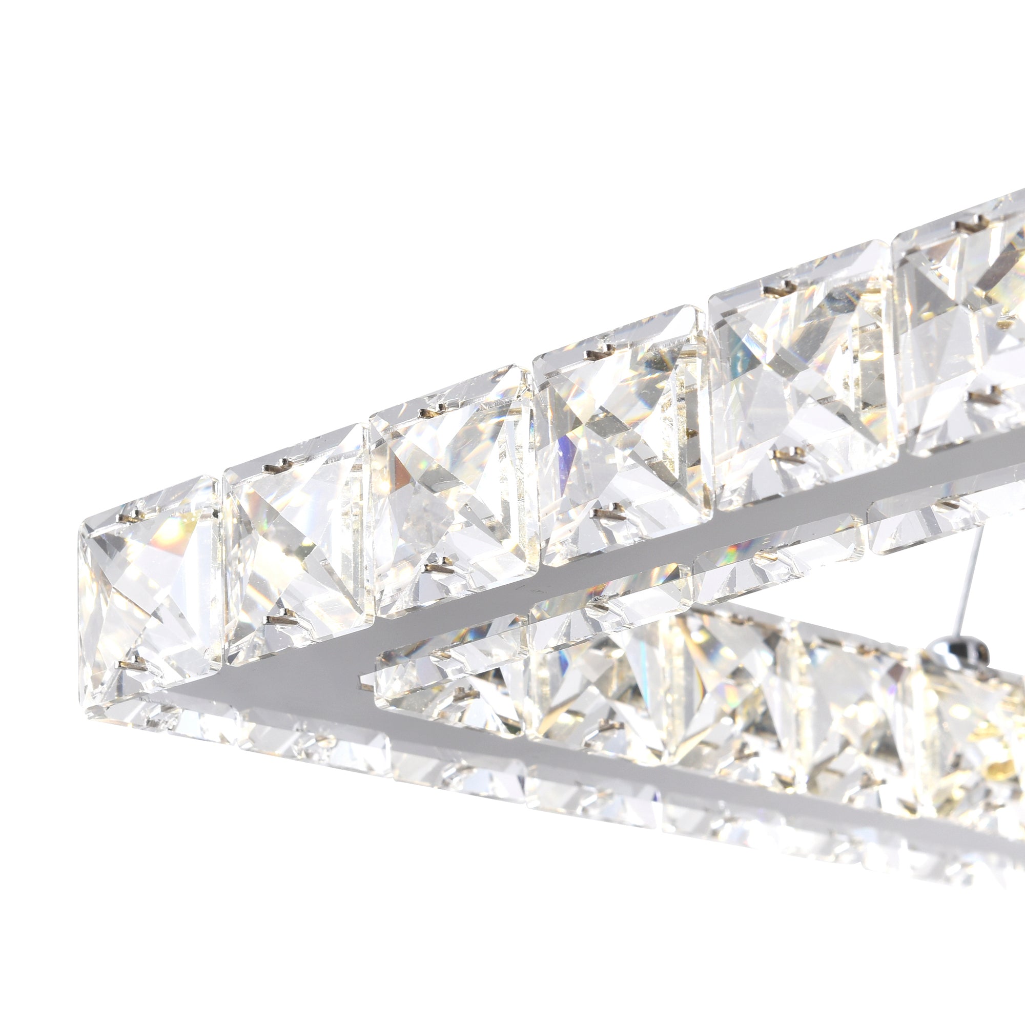 Ring LED Chandelier With Chrome Finish