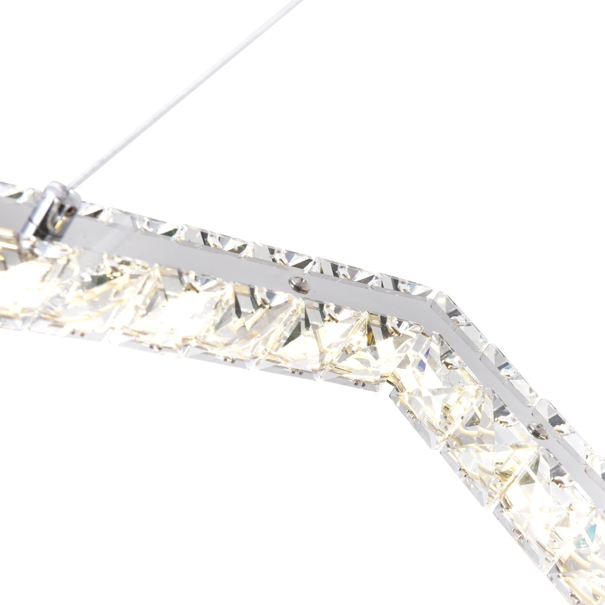 Ring LED Chandelier With Chrome Finish