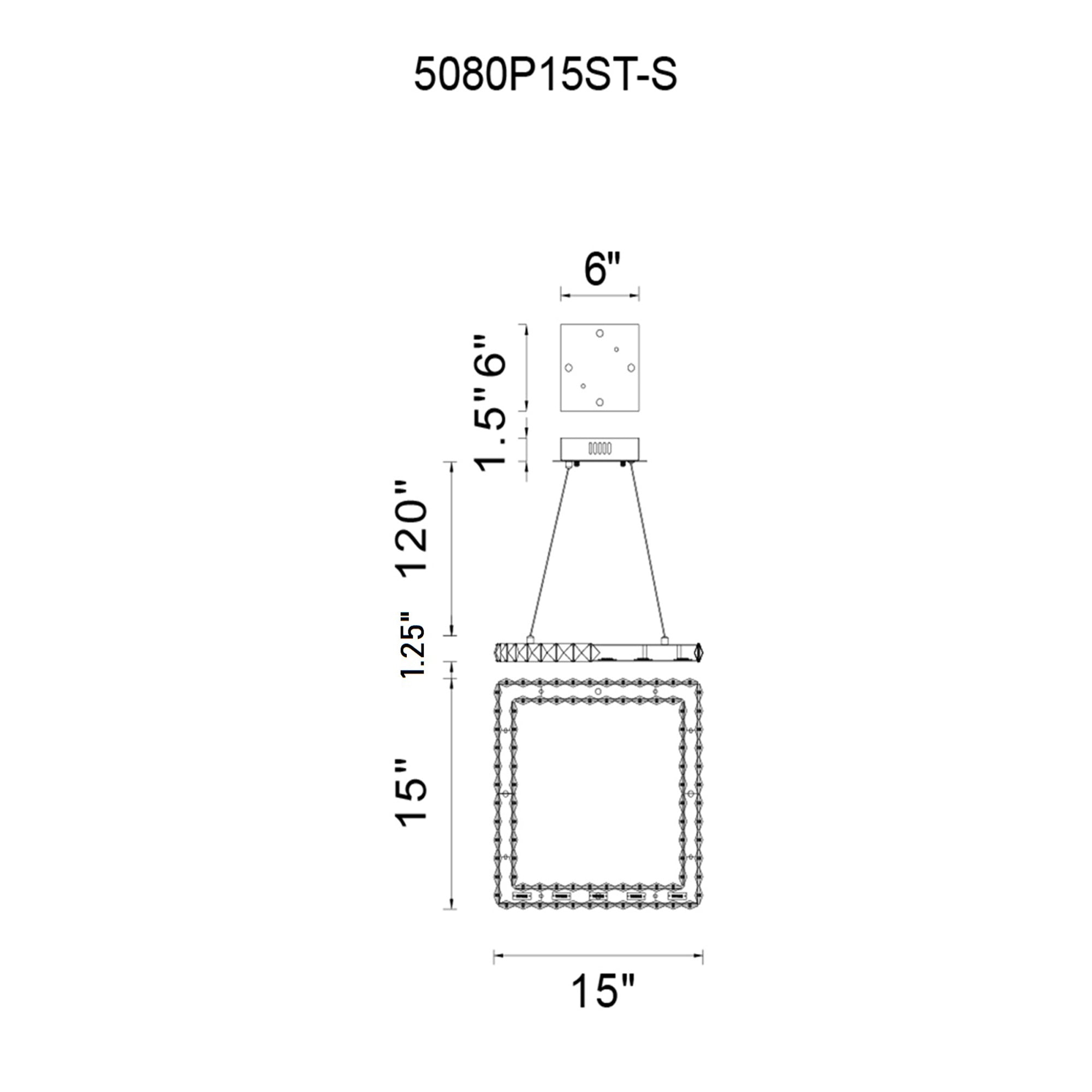 Ring LED Chandelier With Chrome Finish