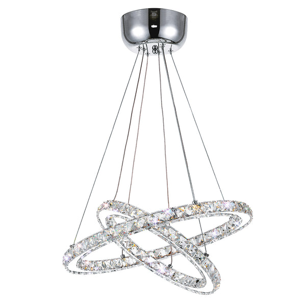 Ring Integrated LED 2-Ring 20in Chrome Chandelier